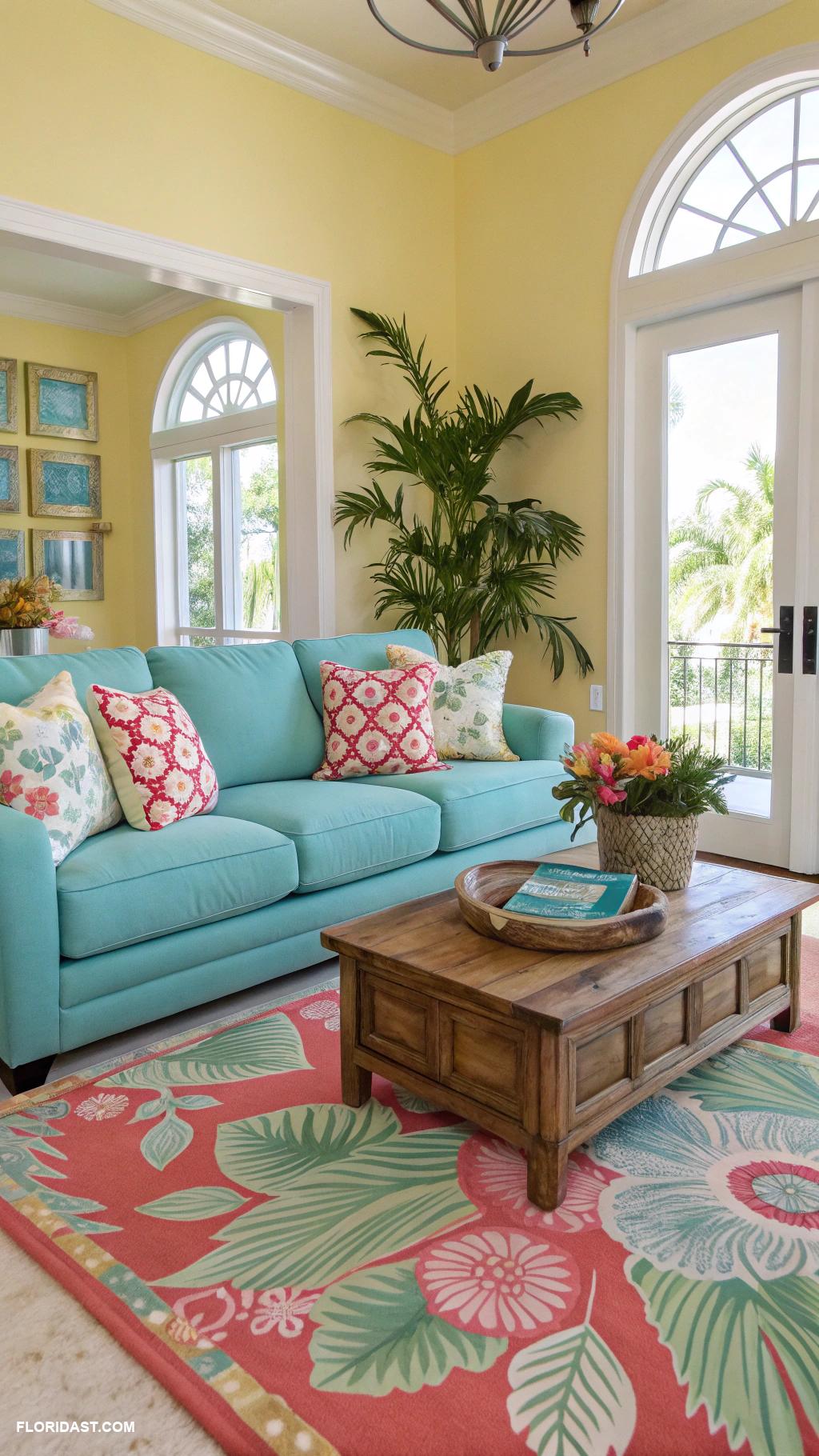 home decor ideas Incorporate bright tropical colors like aqua coral and sunshine yellow
