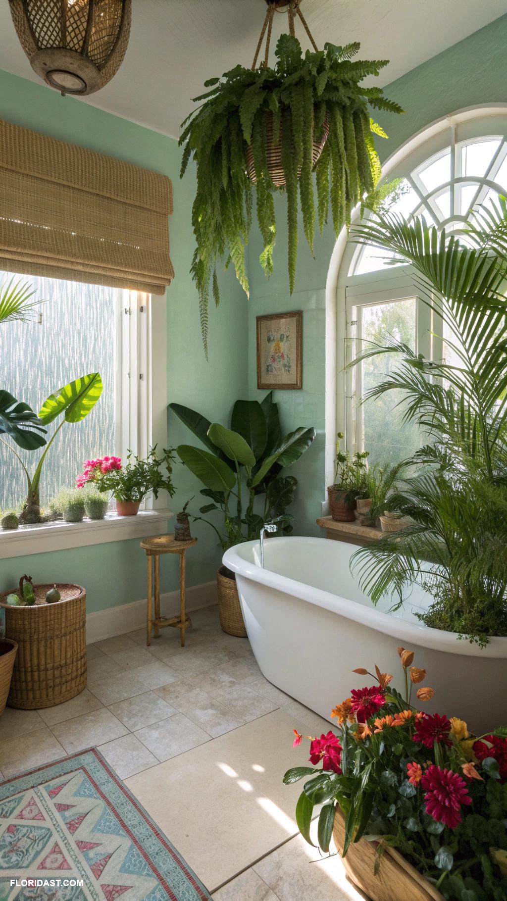 bathroom ideas Incorporate plants for a fresh feel