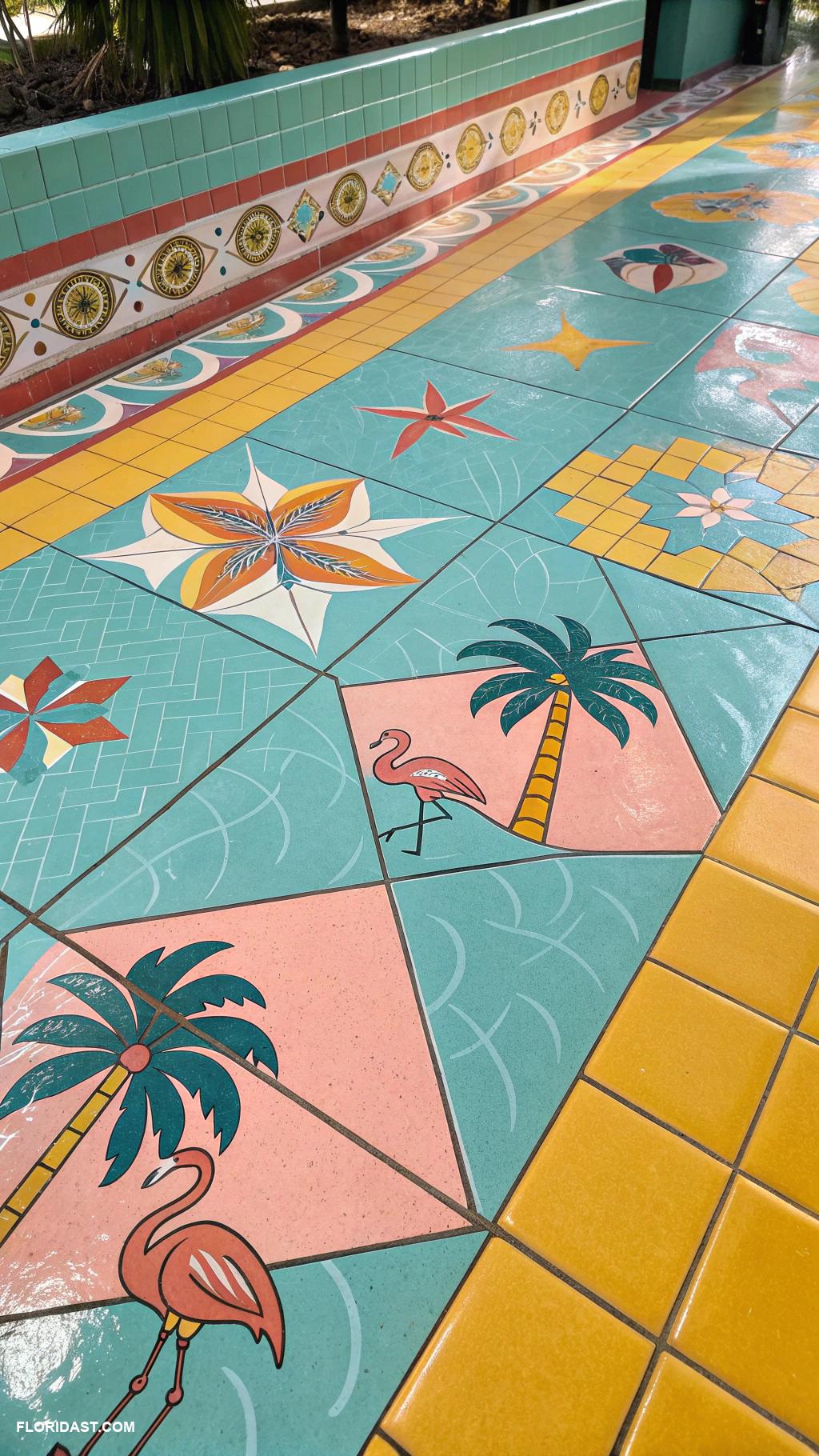 bathroom ideas Retro Florida style tile patterns