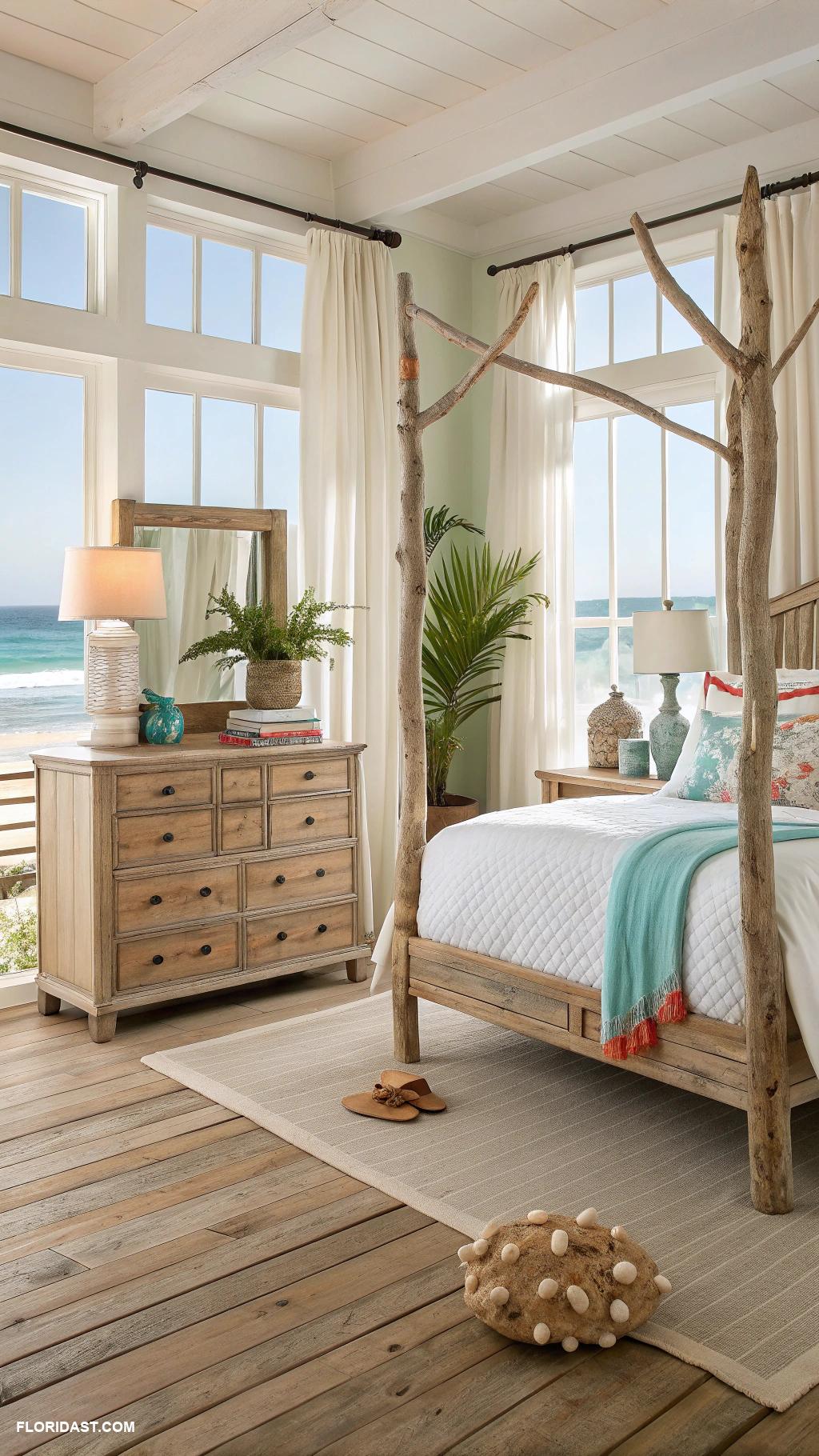 bedroom ideas Natural wood furniture for coastal feel