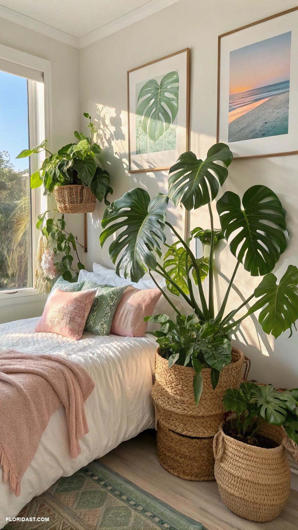 bedroom ideas Tropical plants for a fresh atmosphere