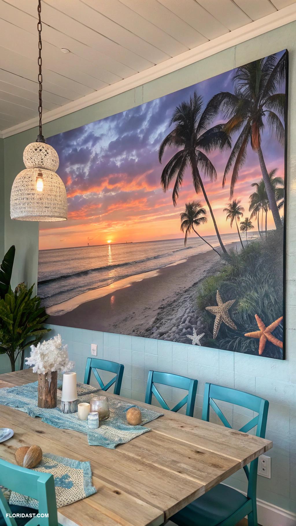 dining room ideas Local artwork showcasing Florida landscapes