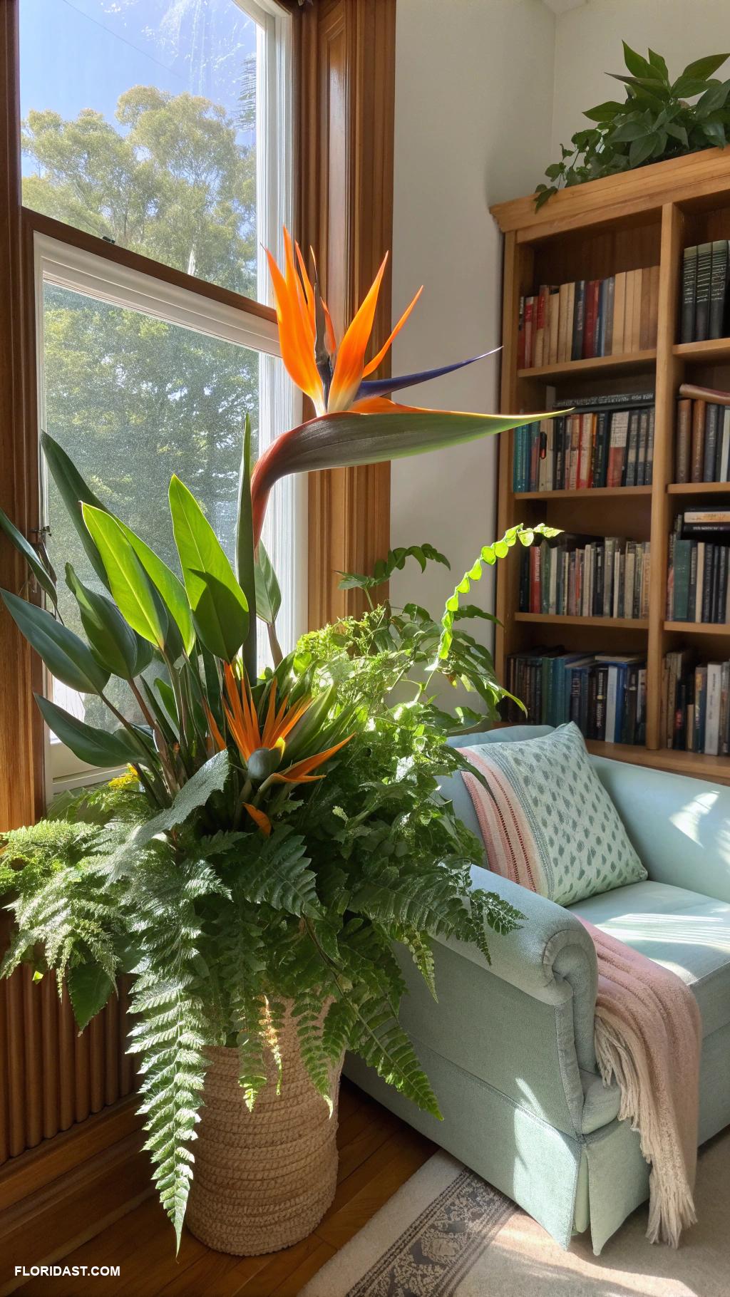 home library ideas Tropical plants for a vibrant atmosphere
