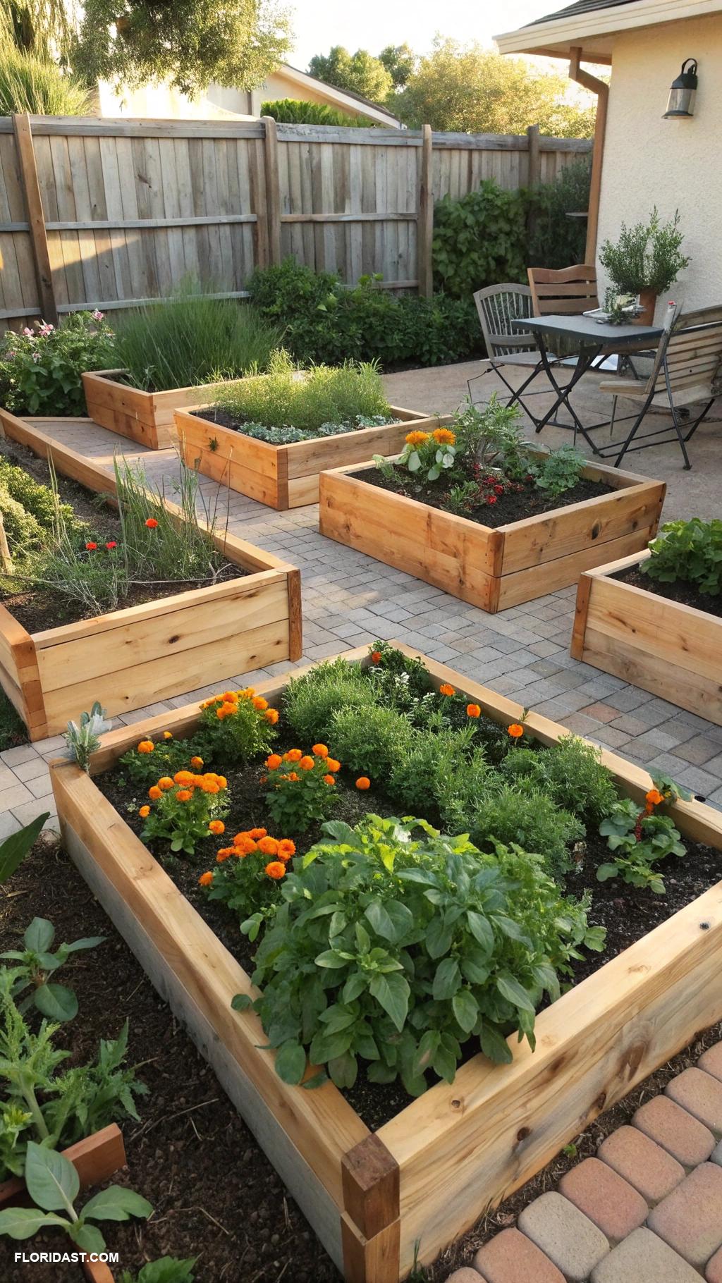 landscaping ideas Implement raised garden beds to grow vegetables and herbs creating a functional and attractive edible landscape