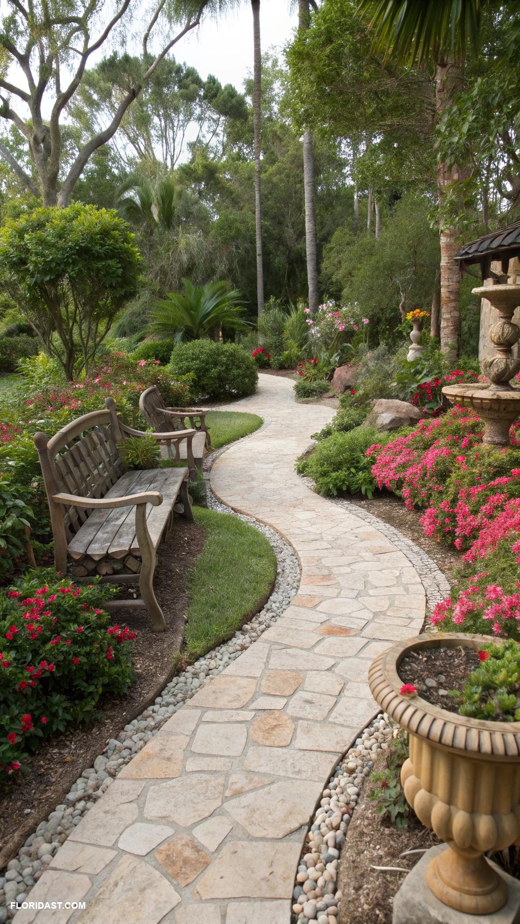 landscaping ideas Incorporate stone pathways and decorative gravel to enhance the natural aesthetic and provide a rustic look