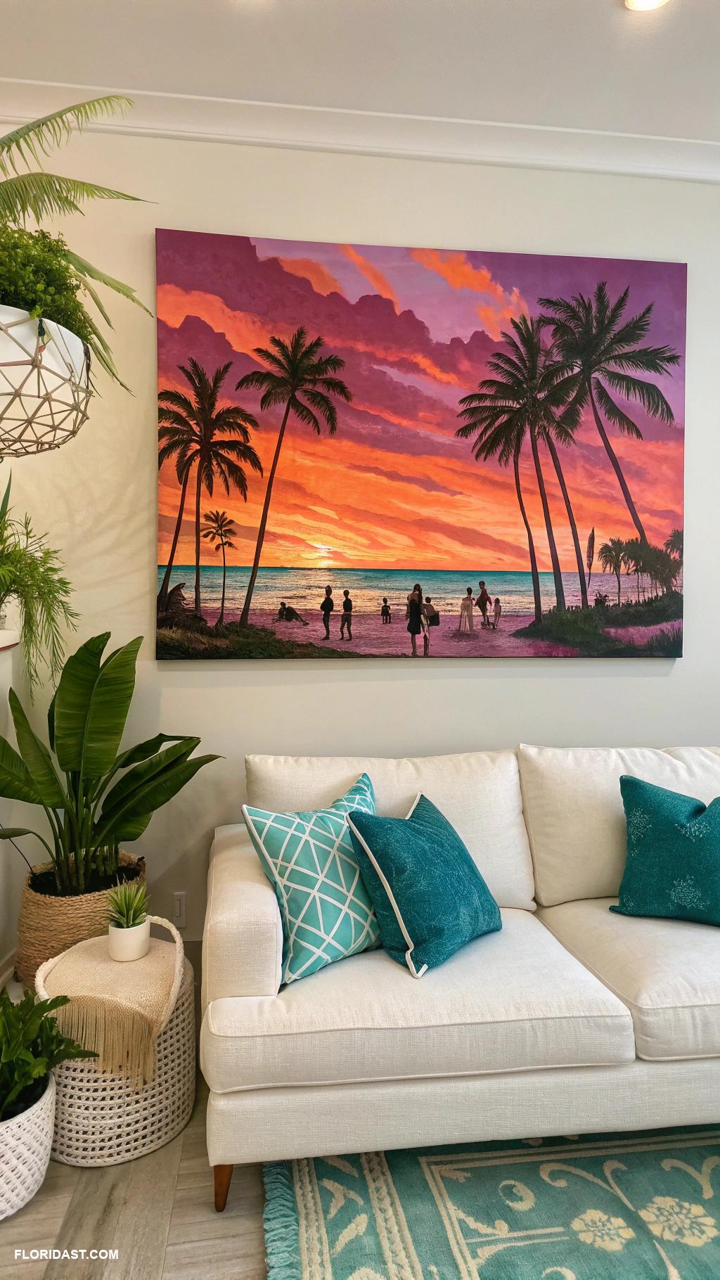 living room ideas Artwork featuring local artists for unique touches