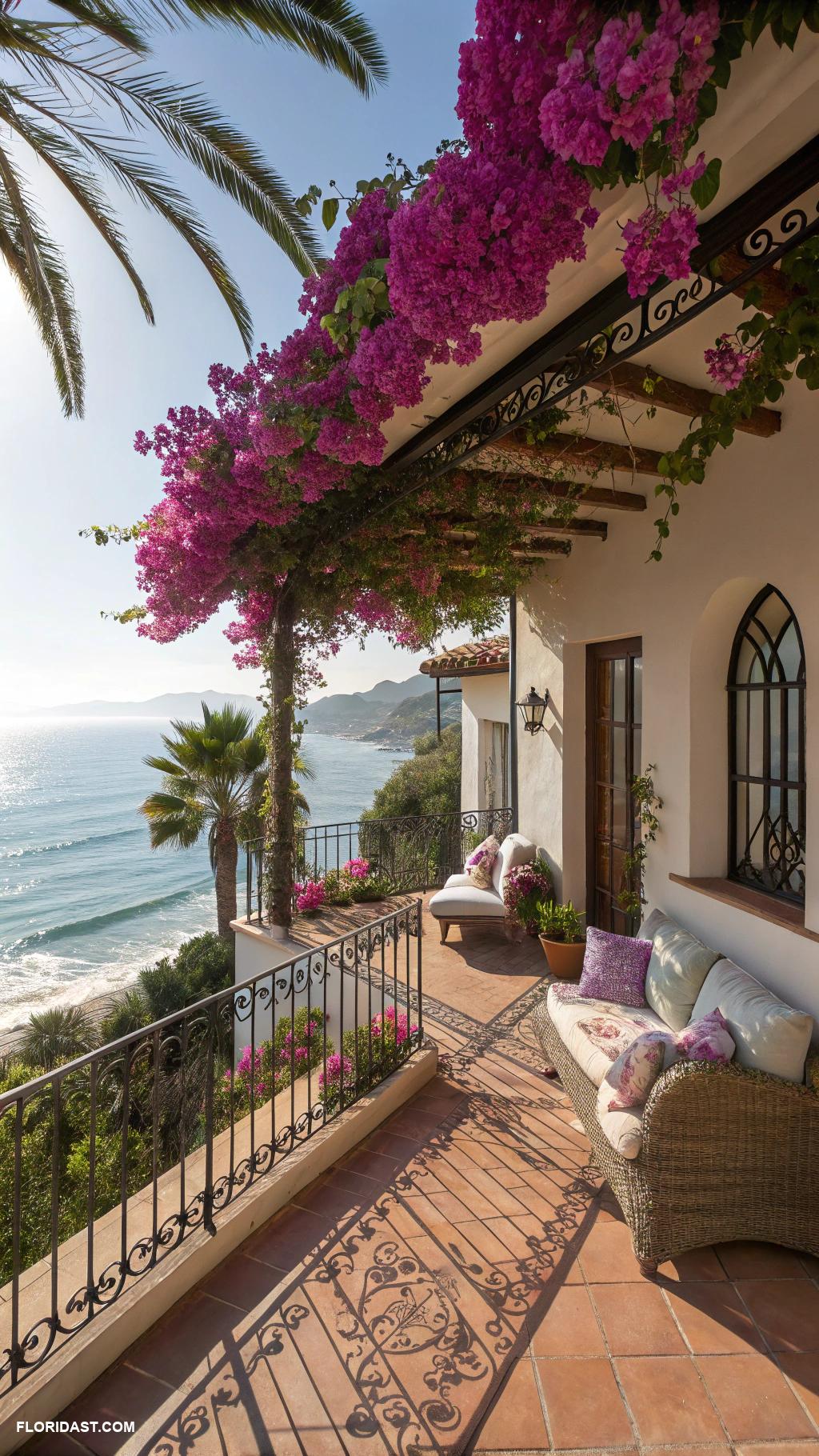 mediterranean style houses Balconies overlooking ocean views