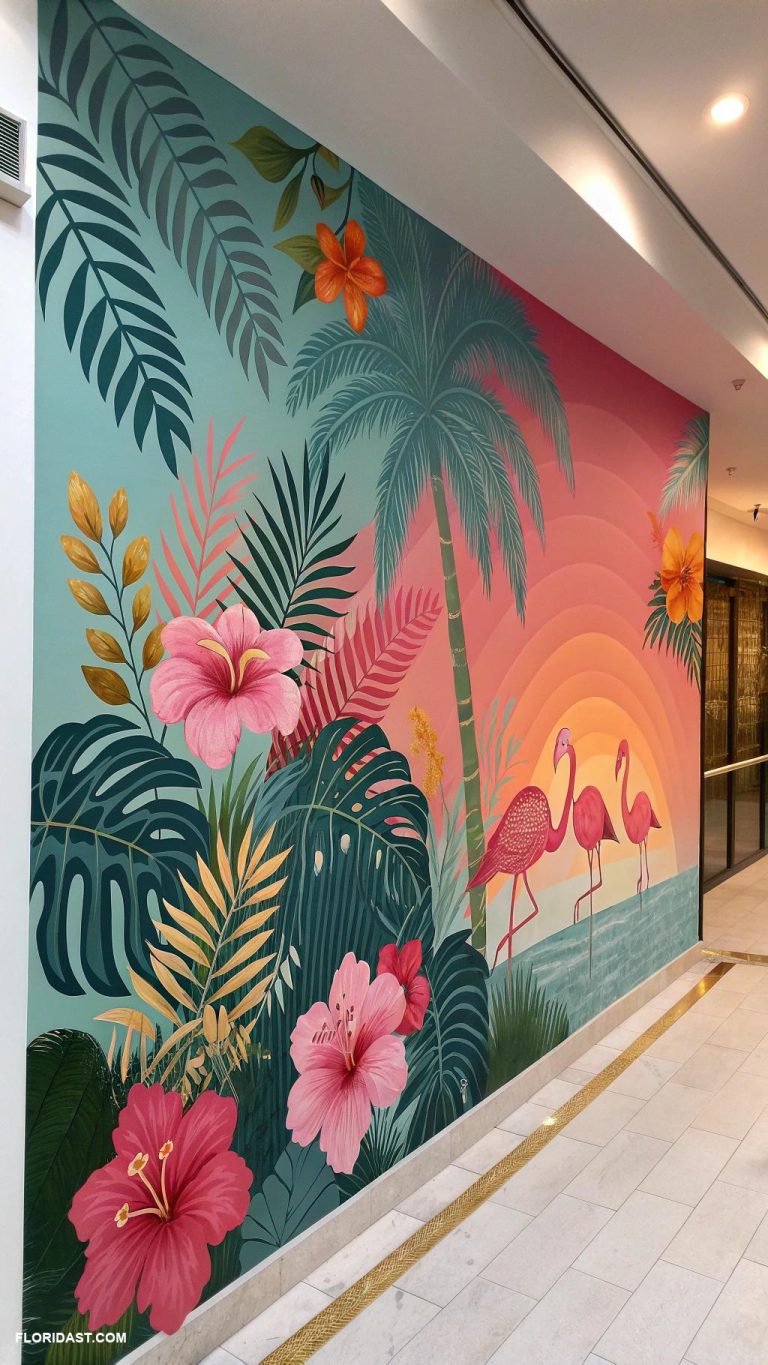 miami style decor Brightly colored wall art