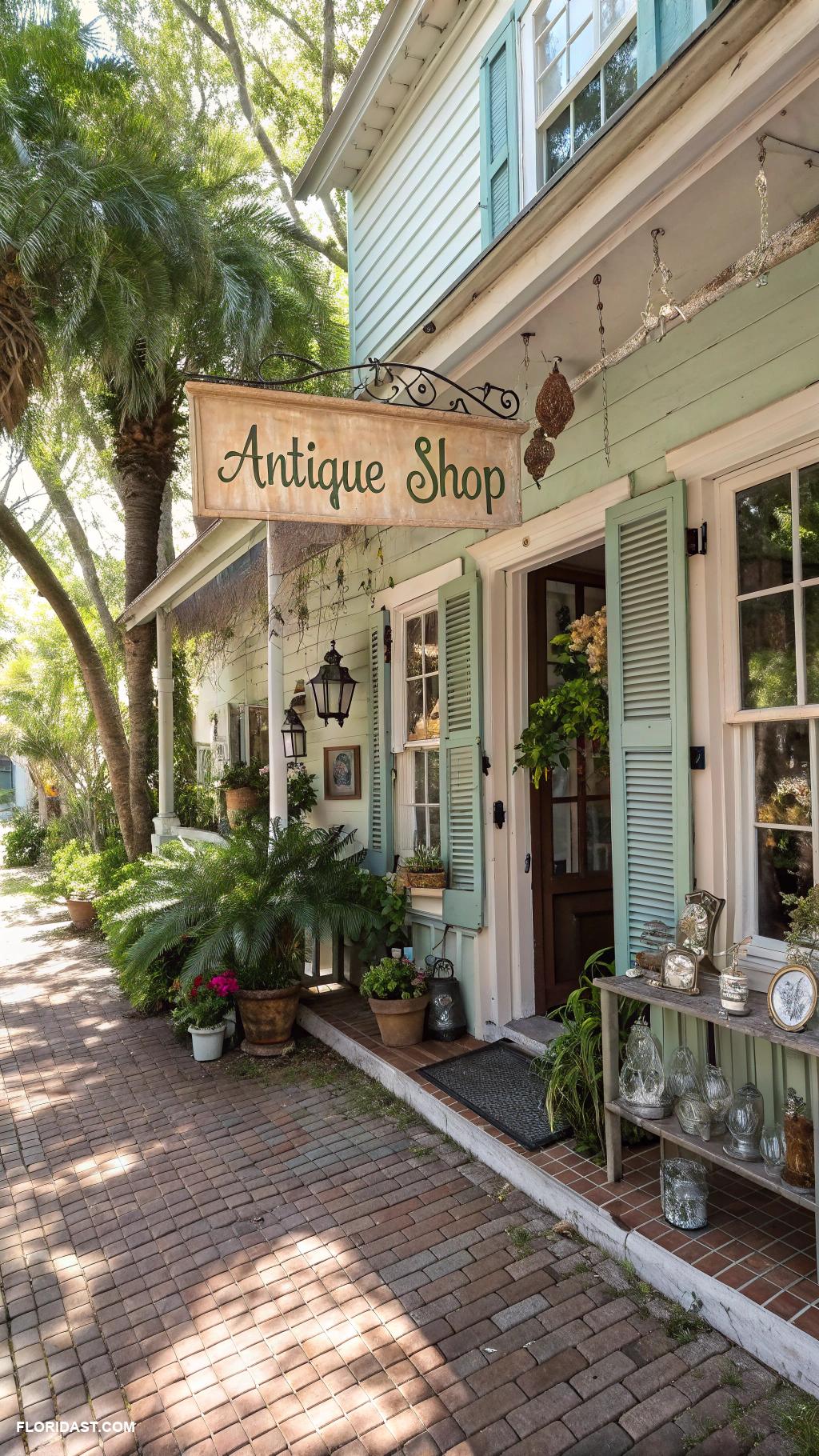 old florida aesthetic Antique shops in sleepy neighborhoods
