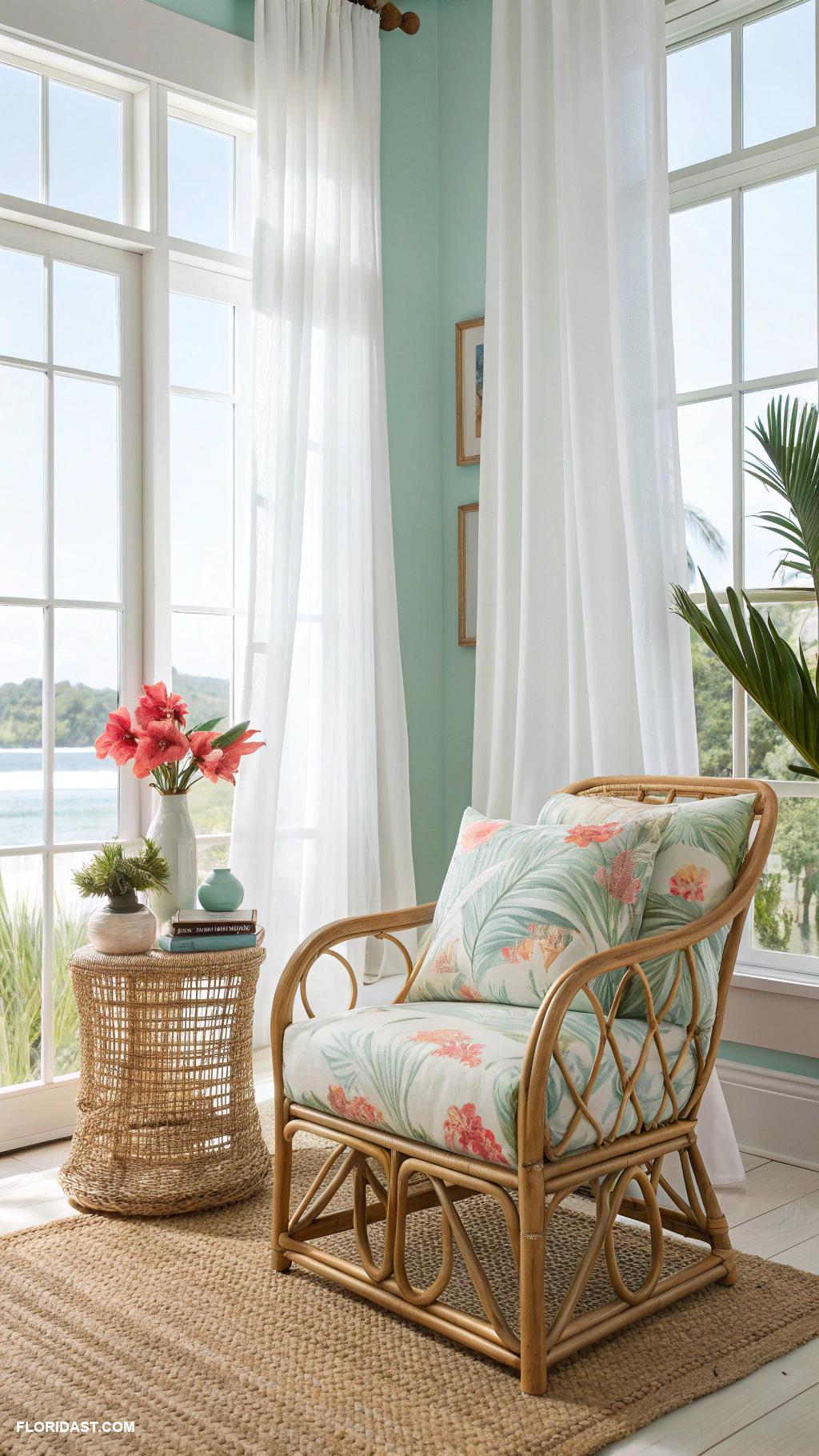 palm beach style home decor Bamboo furniture accents