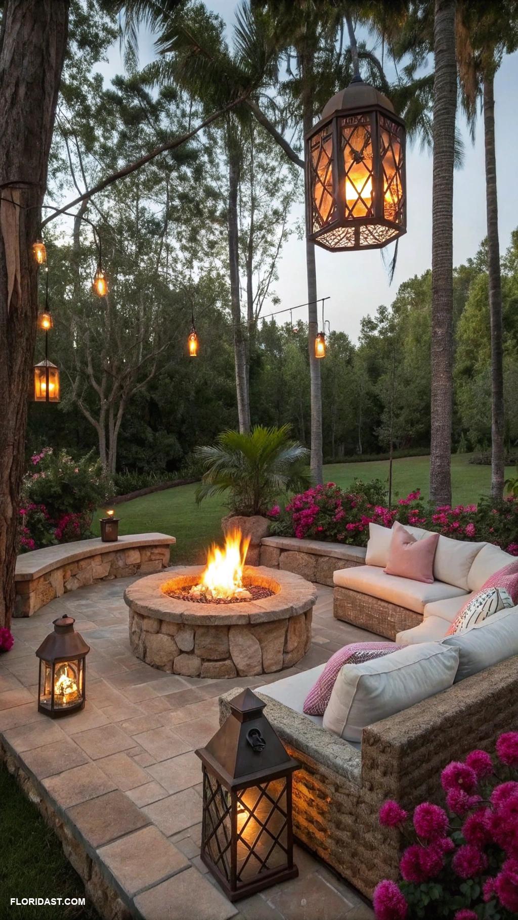 patio ideas Cozy fire pit for evening gatherings
