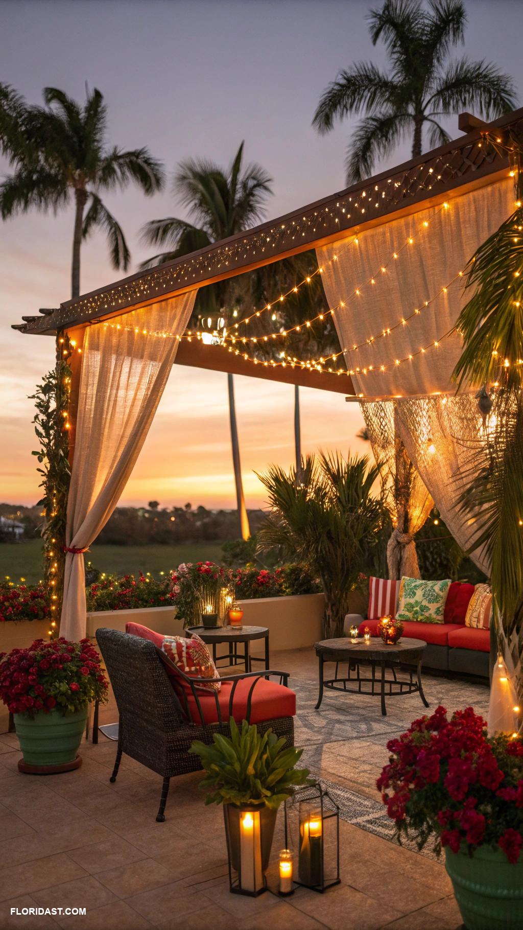 patio ideas String lights for a festive ambiance