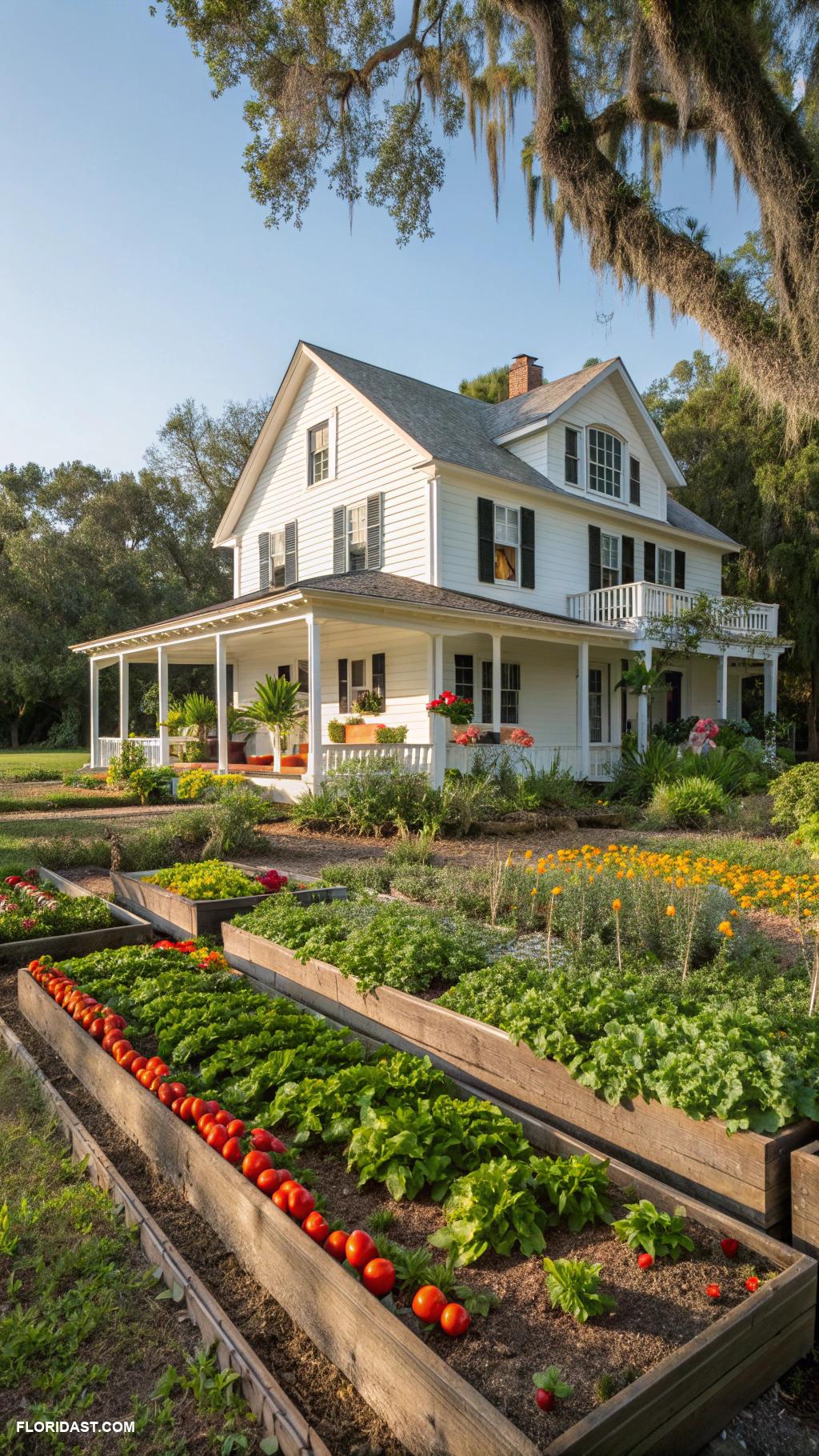 rural country homes Farmhouse featuring organic vegetable garden