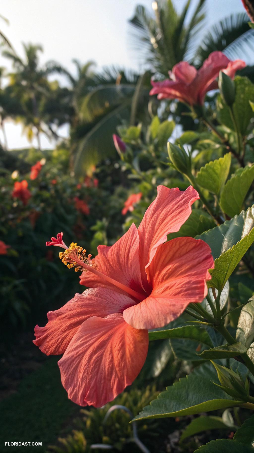 tropical plants Hibiscus blooms all summer long