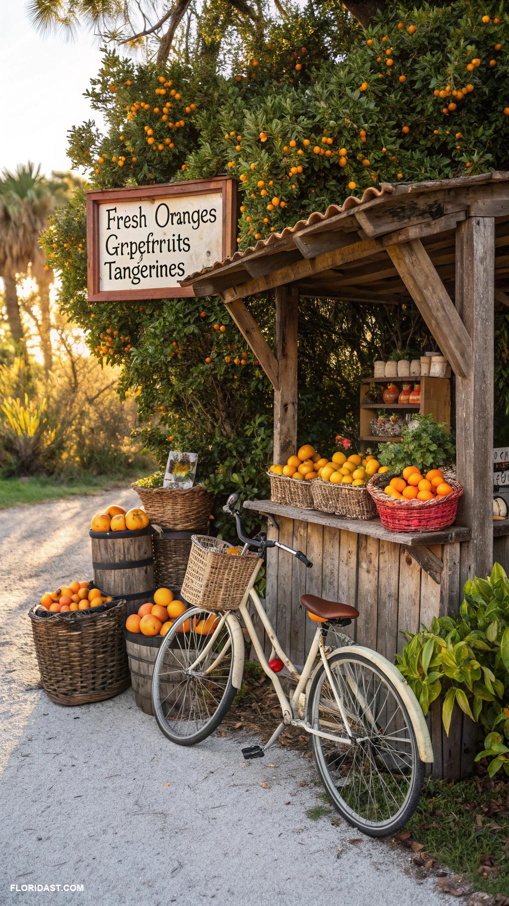 vintage florida vibes Old fashioned roadside citrus stands