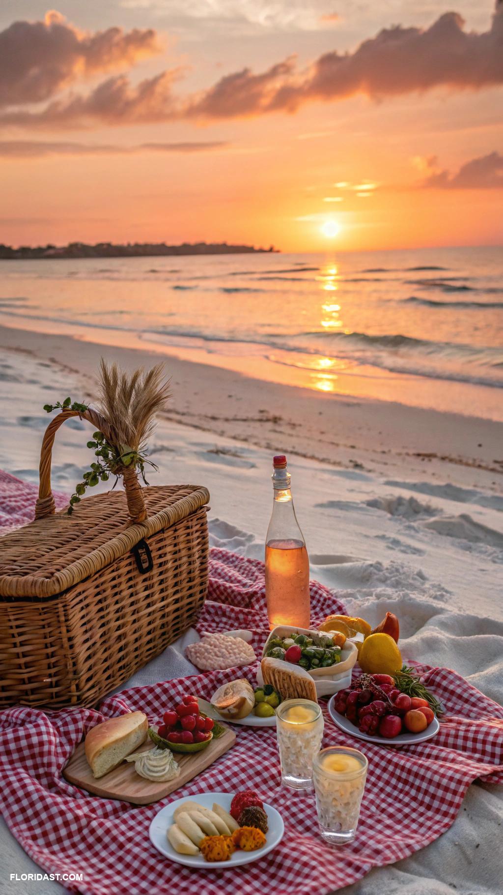 vintage florida vibes Sunset picnics on the beach