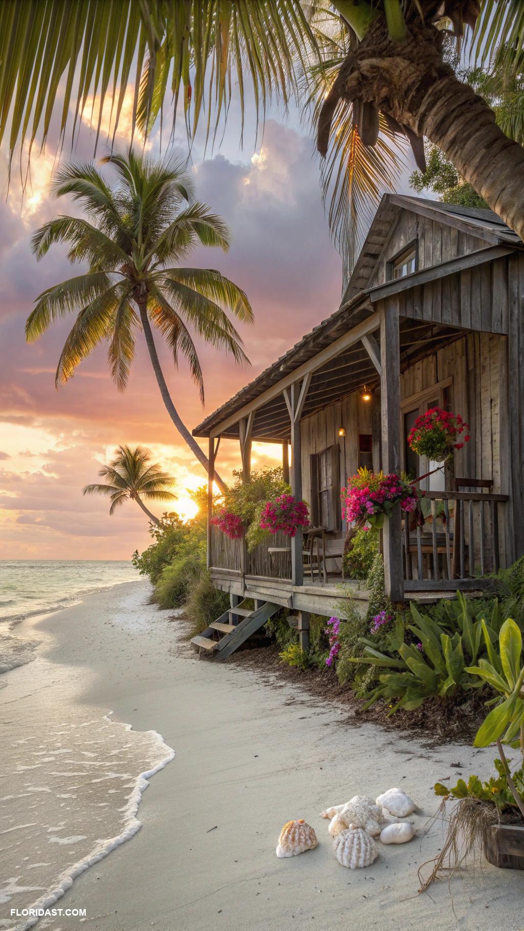 beach homes Rustic cabin near the Gulf of Mexico