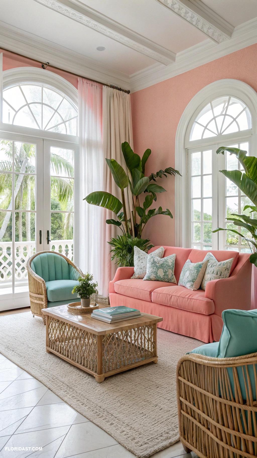classic palm beach interior design Bright tropical color palettes