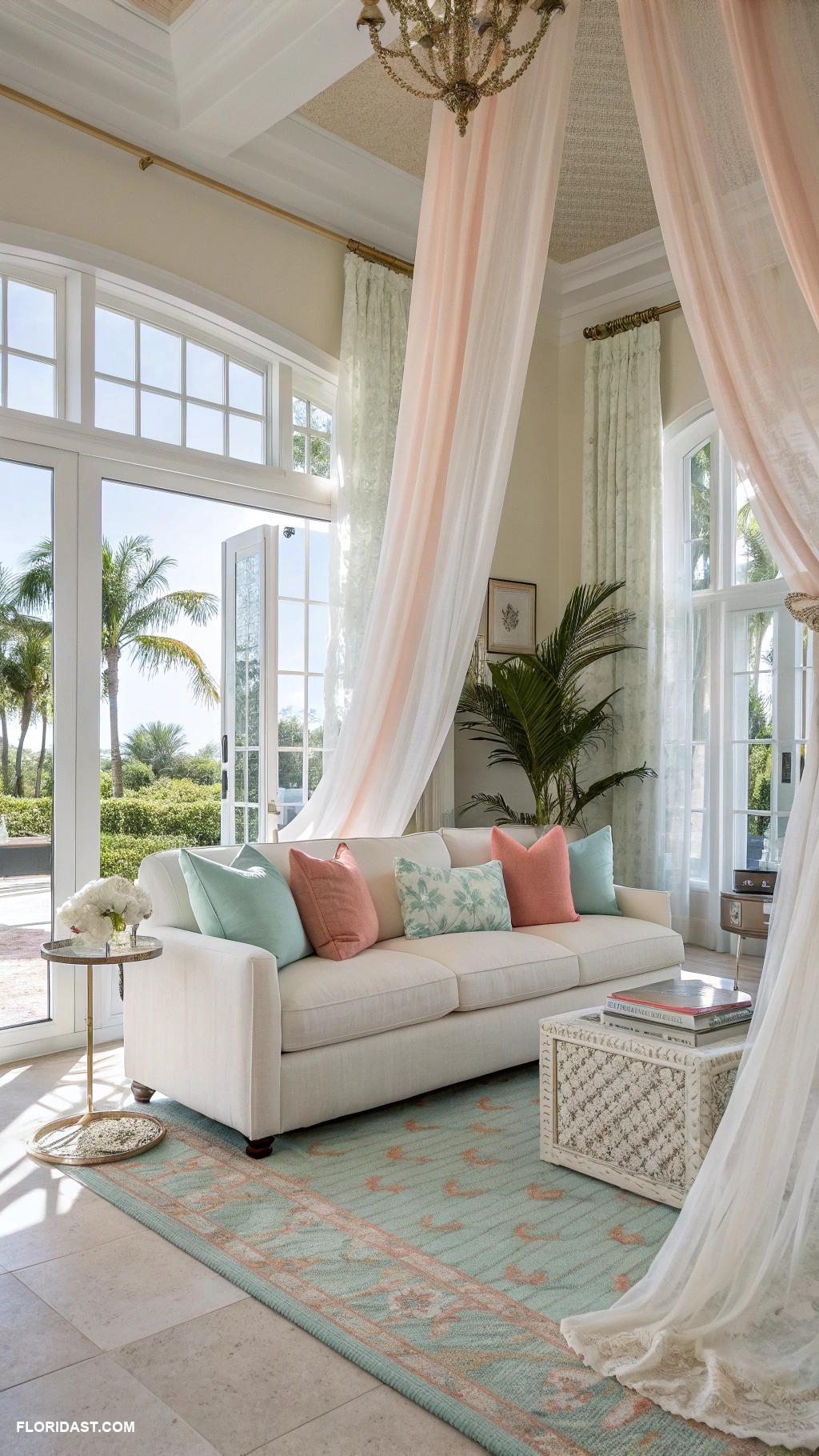 classic palm beach interior design Using light airy fabrics