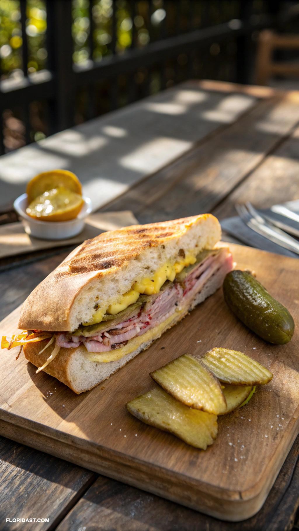 classic recipes Cuban sandwich with pork and pickles
