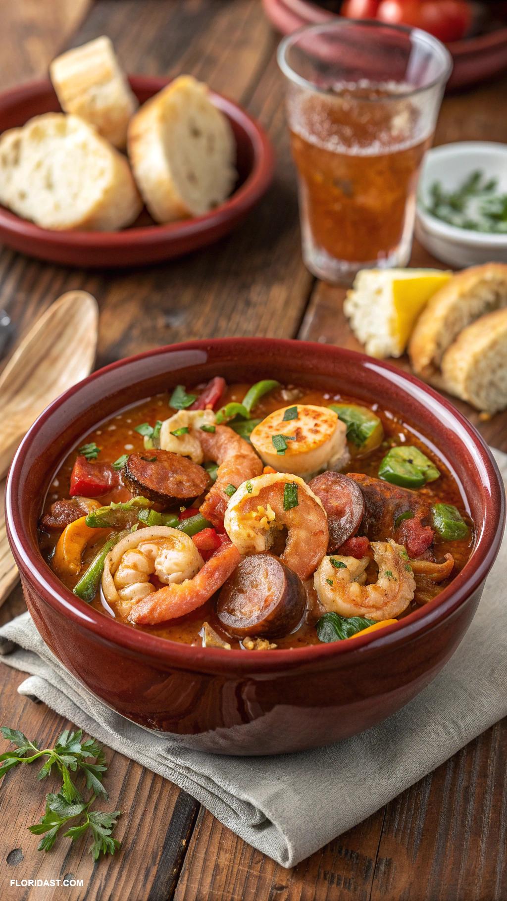 classic recipes Gumbo with shrimp and sausage