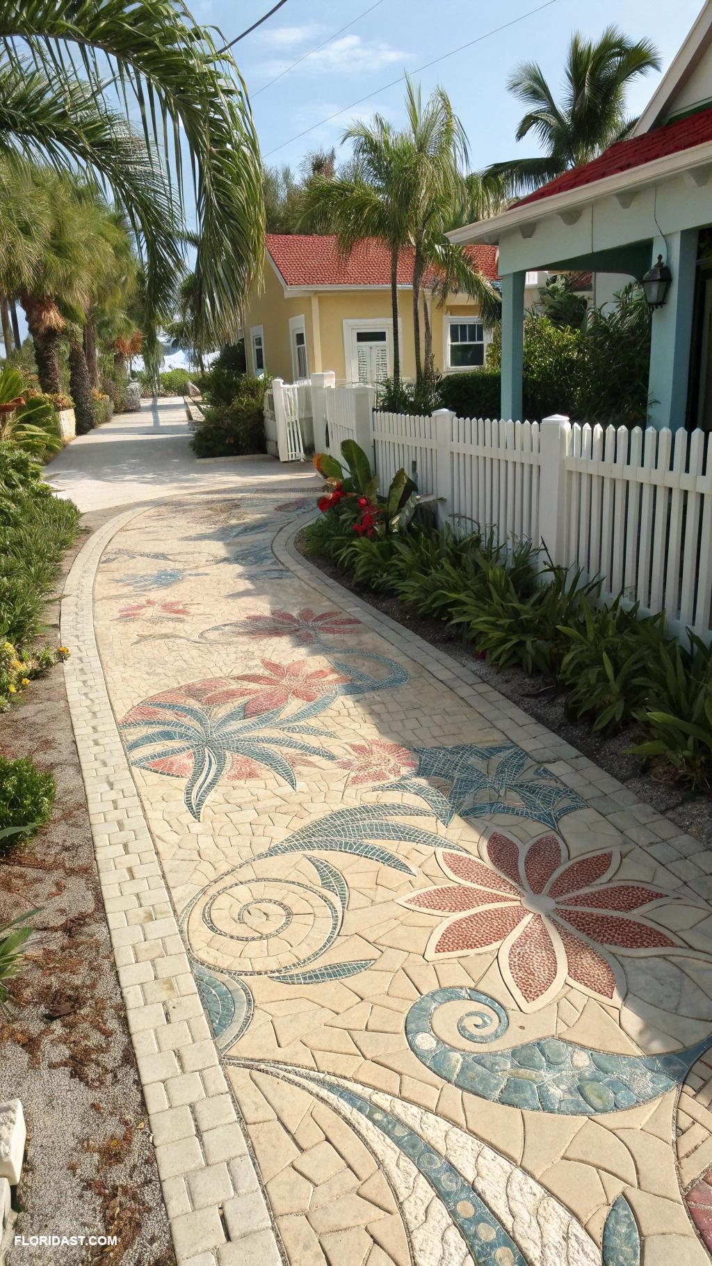 driveway ideas Custom mosaic designs using local stones