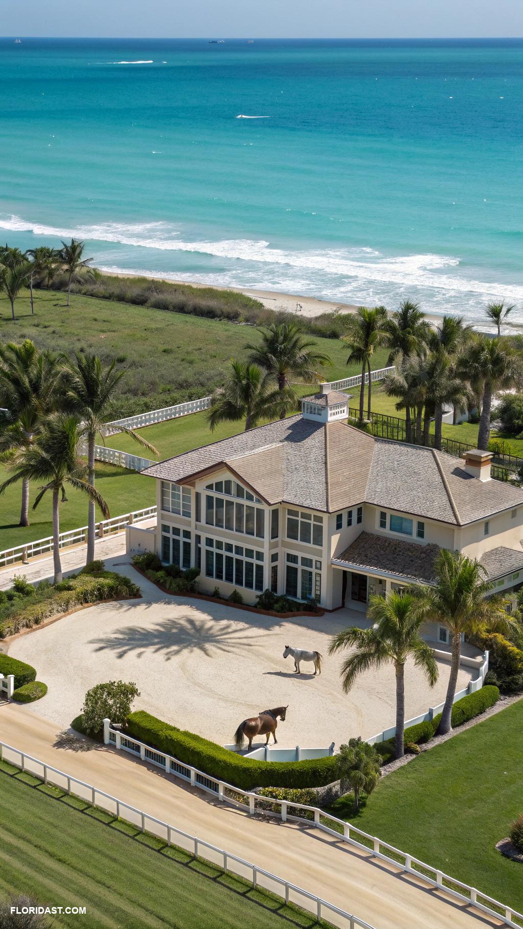 equestrian estate houses Coastal property with riding arena