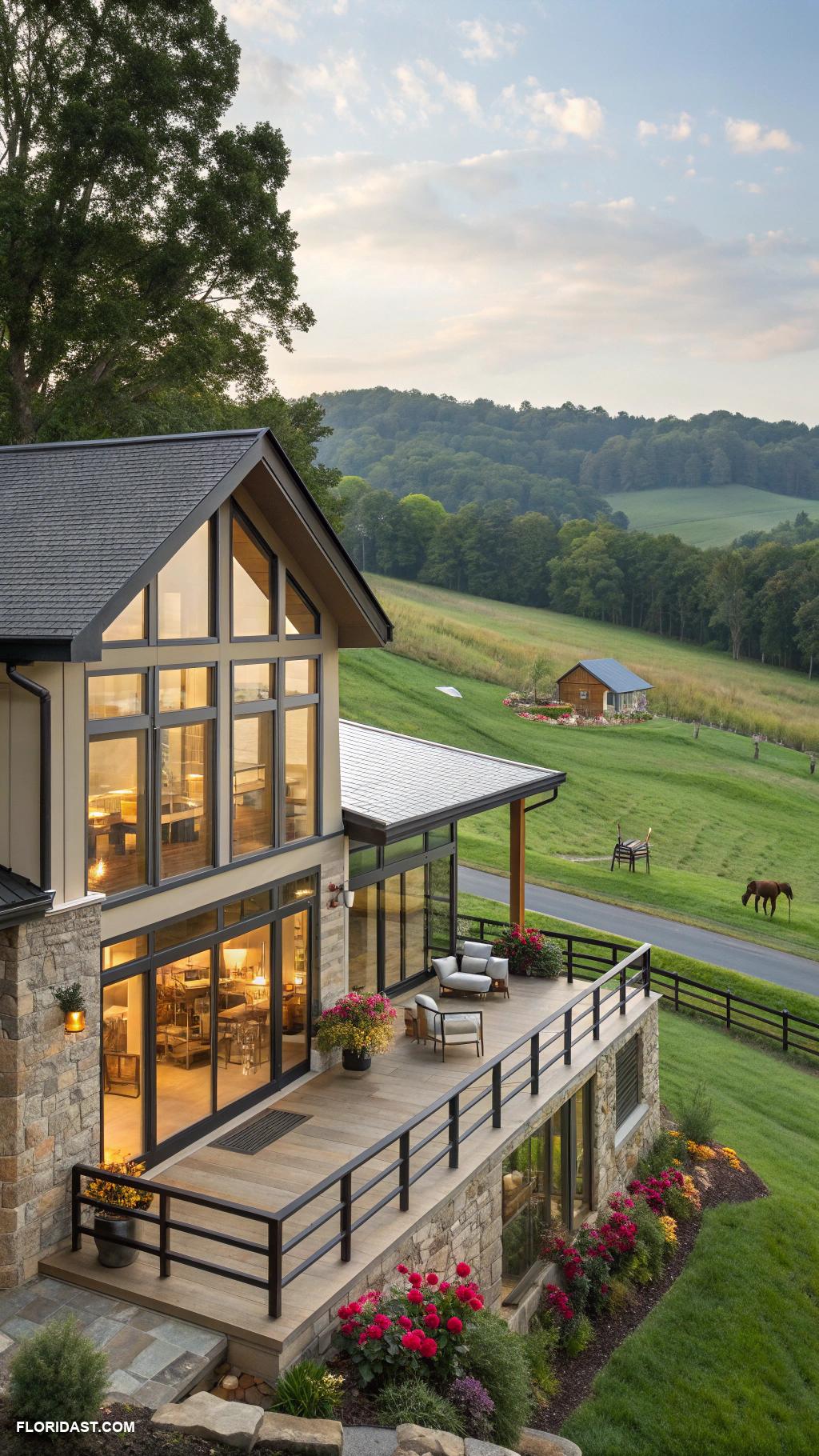 equestrian estate houses Contemporary home with equine friendly lands