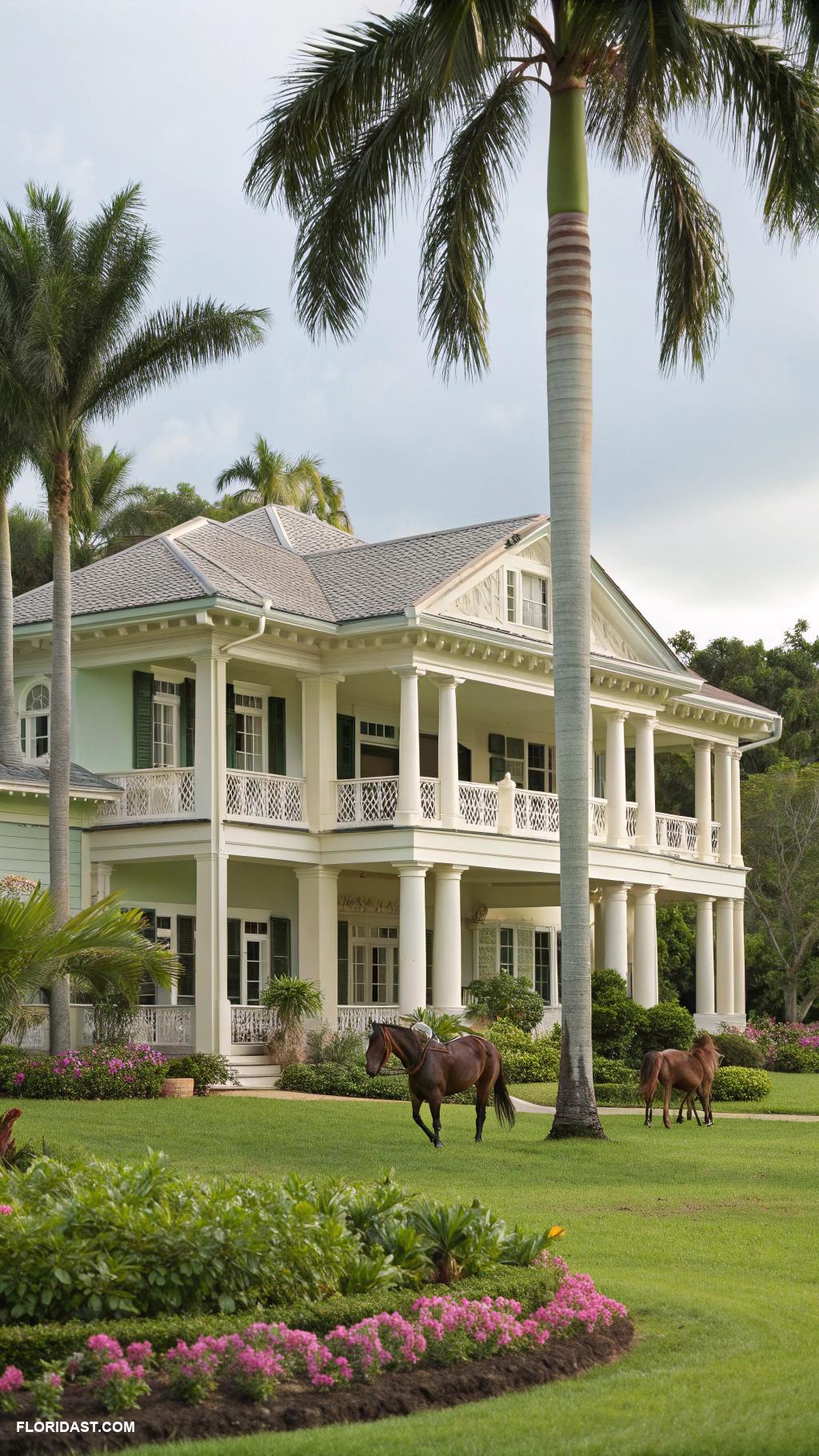 equestrian estate houses Luxury plantation home with stables