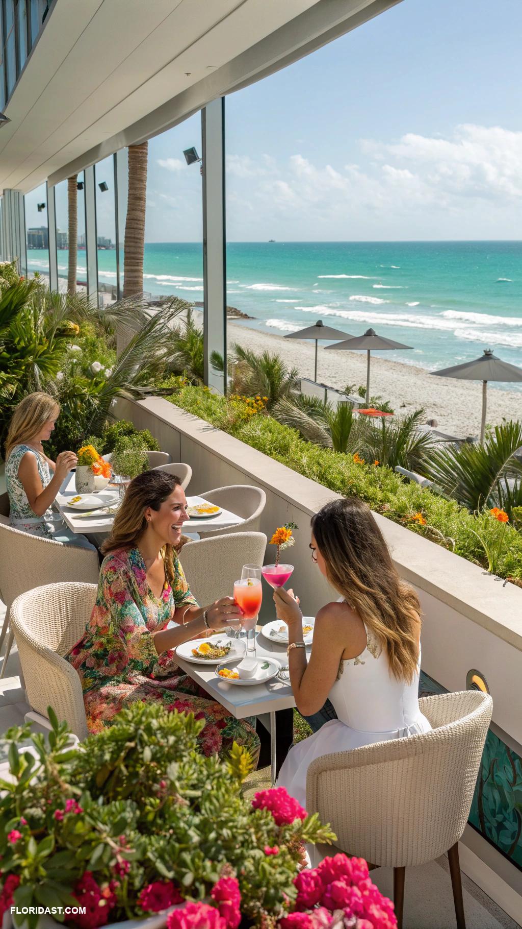 famous florida coasts Miami Beach trendy restaurants and ocean views