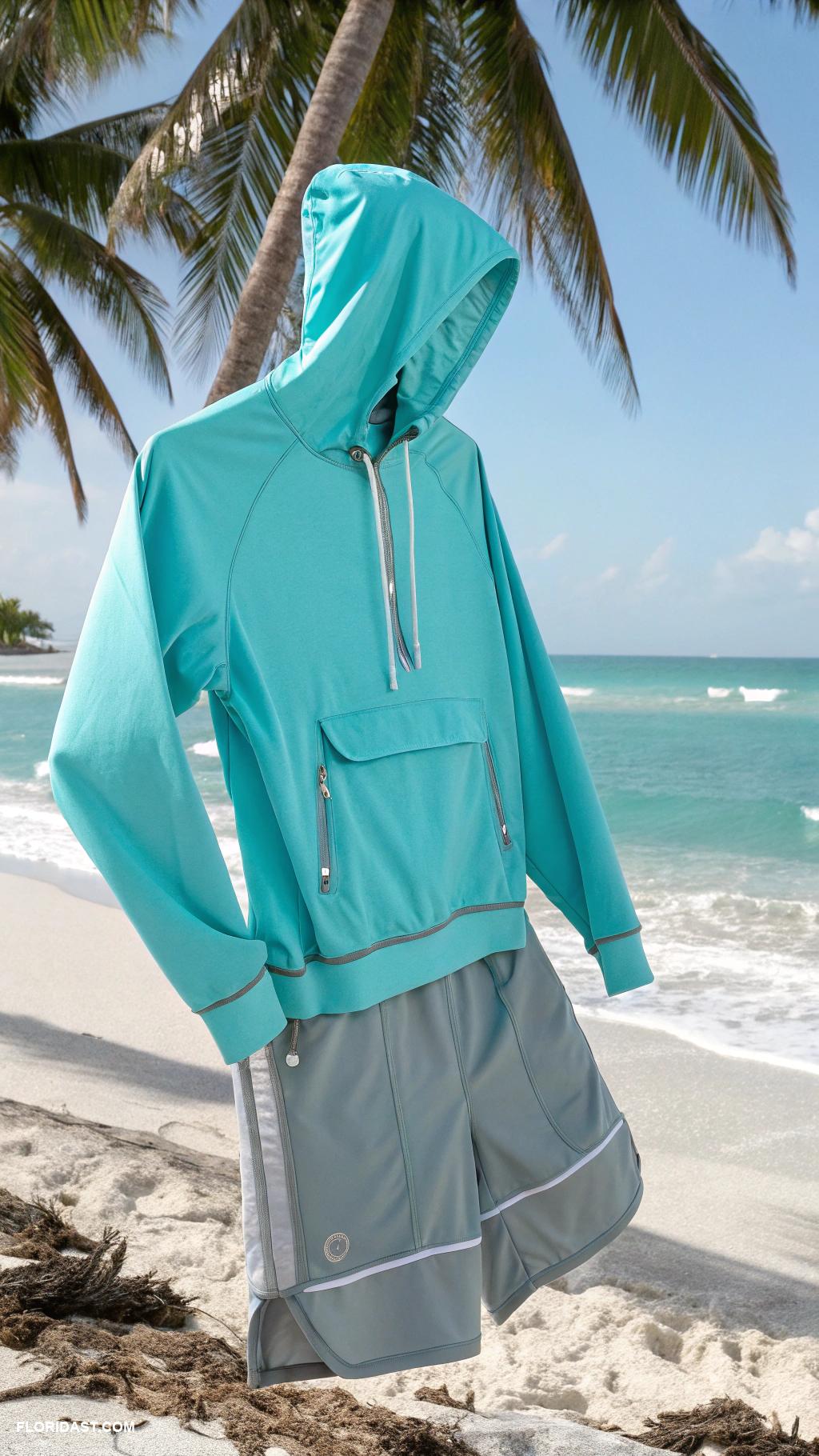 florida outfits for men Lightweight hoodie with athletic shorts