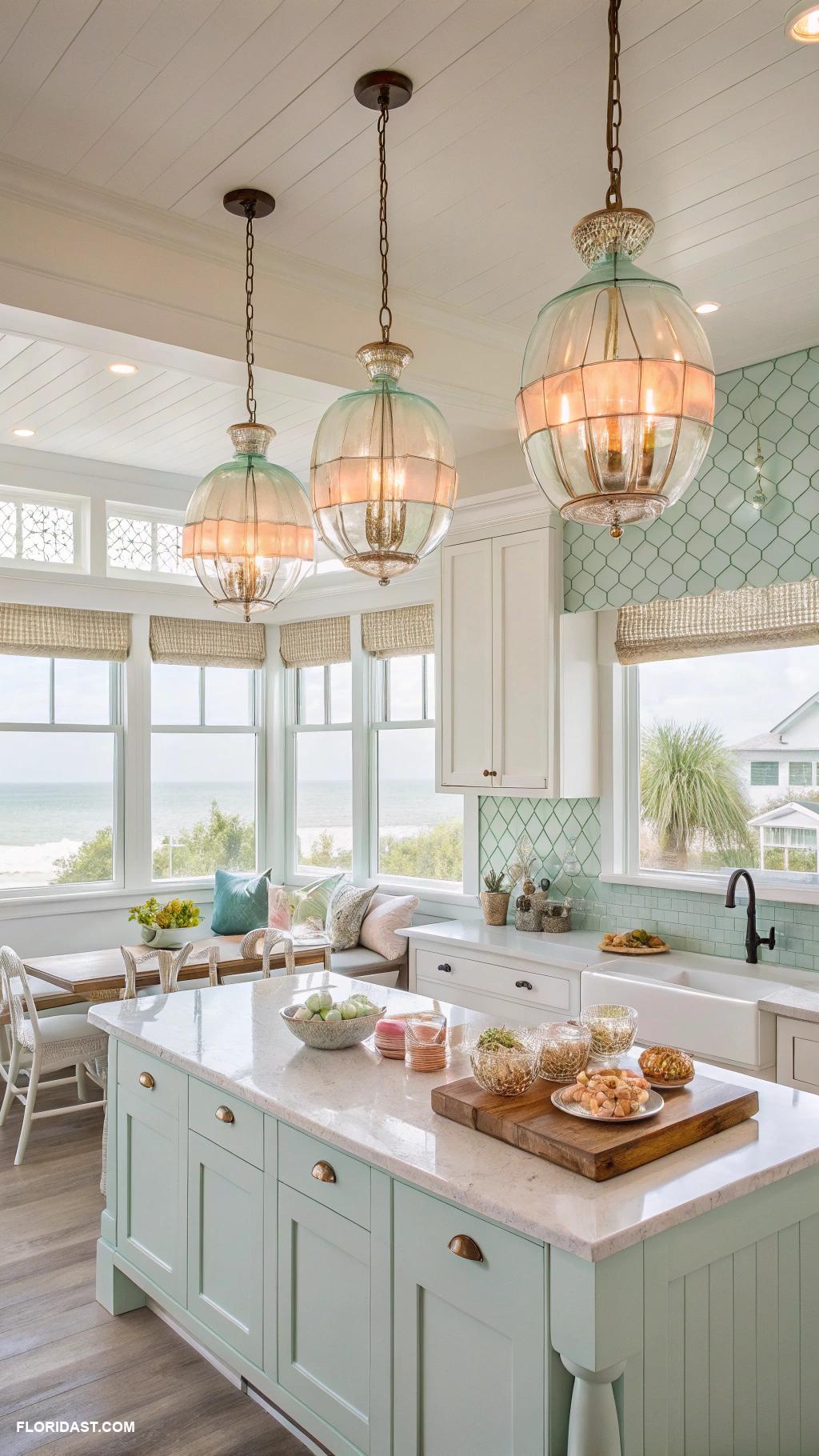 kitchen ideas Implement beachy lighting fixtures