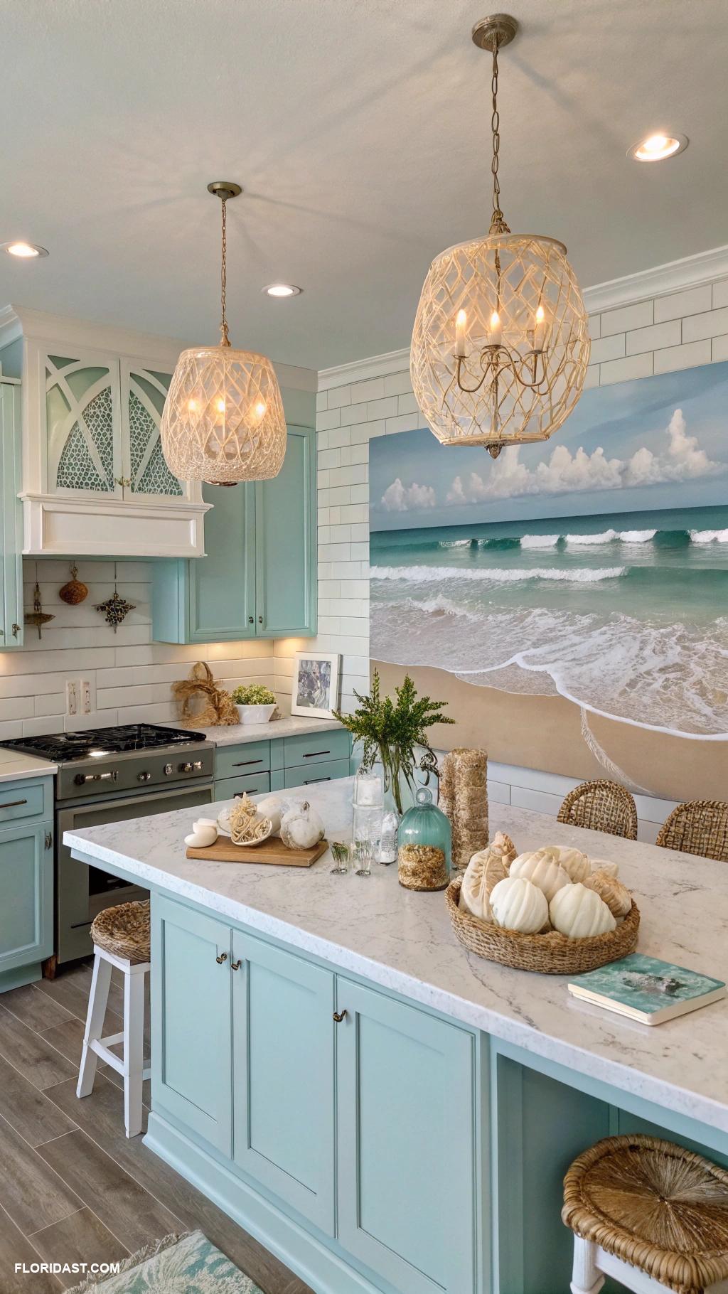 kitchen ideas Use coastal themed decor and accessories