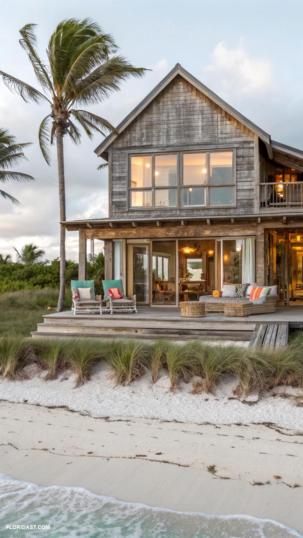 modern beach homes Rustic charm with modern touches