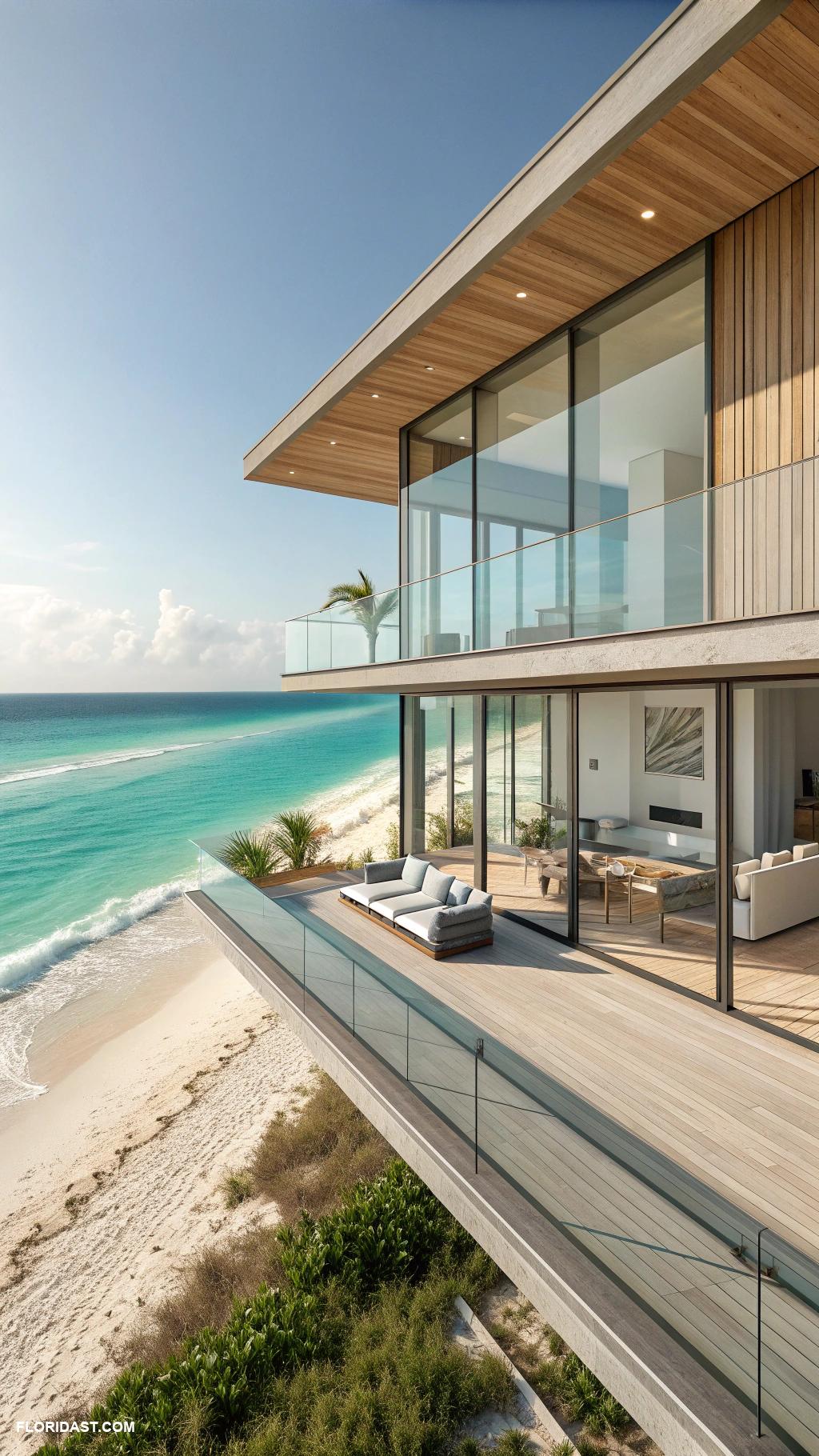 modern beach homes Sleek minimalism with ocean views