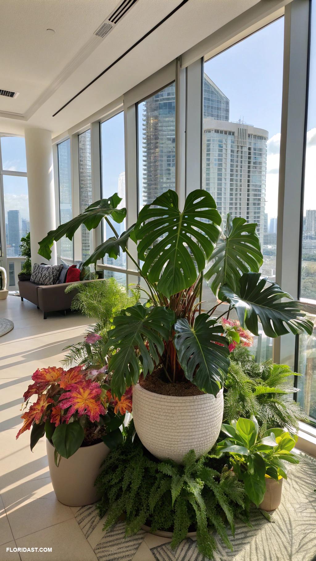 modern miami interior design Indoor plants to enhance tropical feel