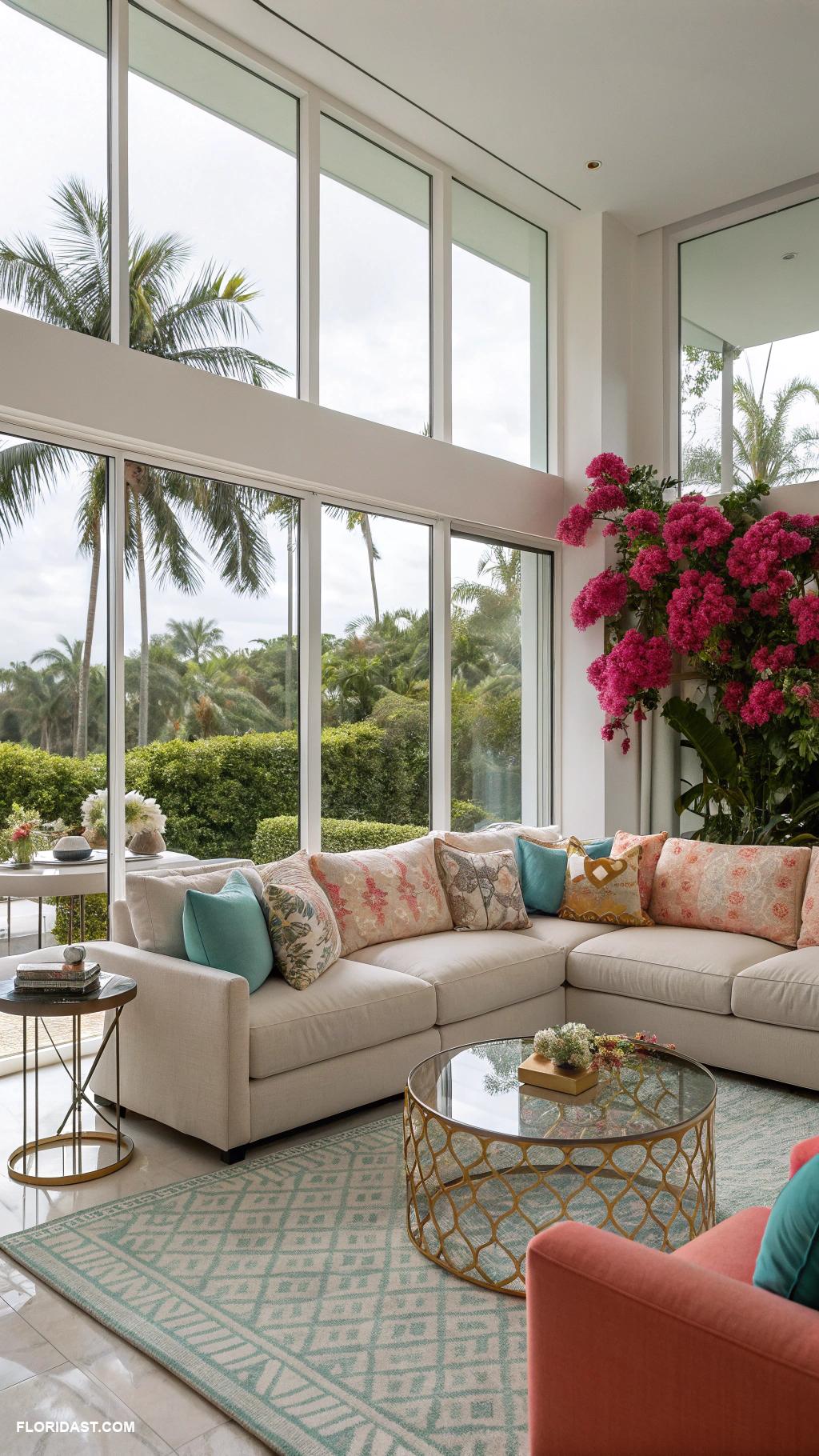 modern miami interior design Large windows for natural light