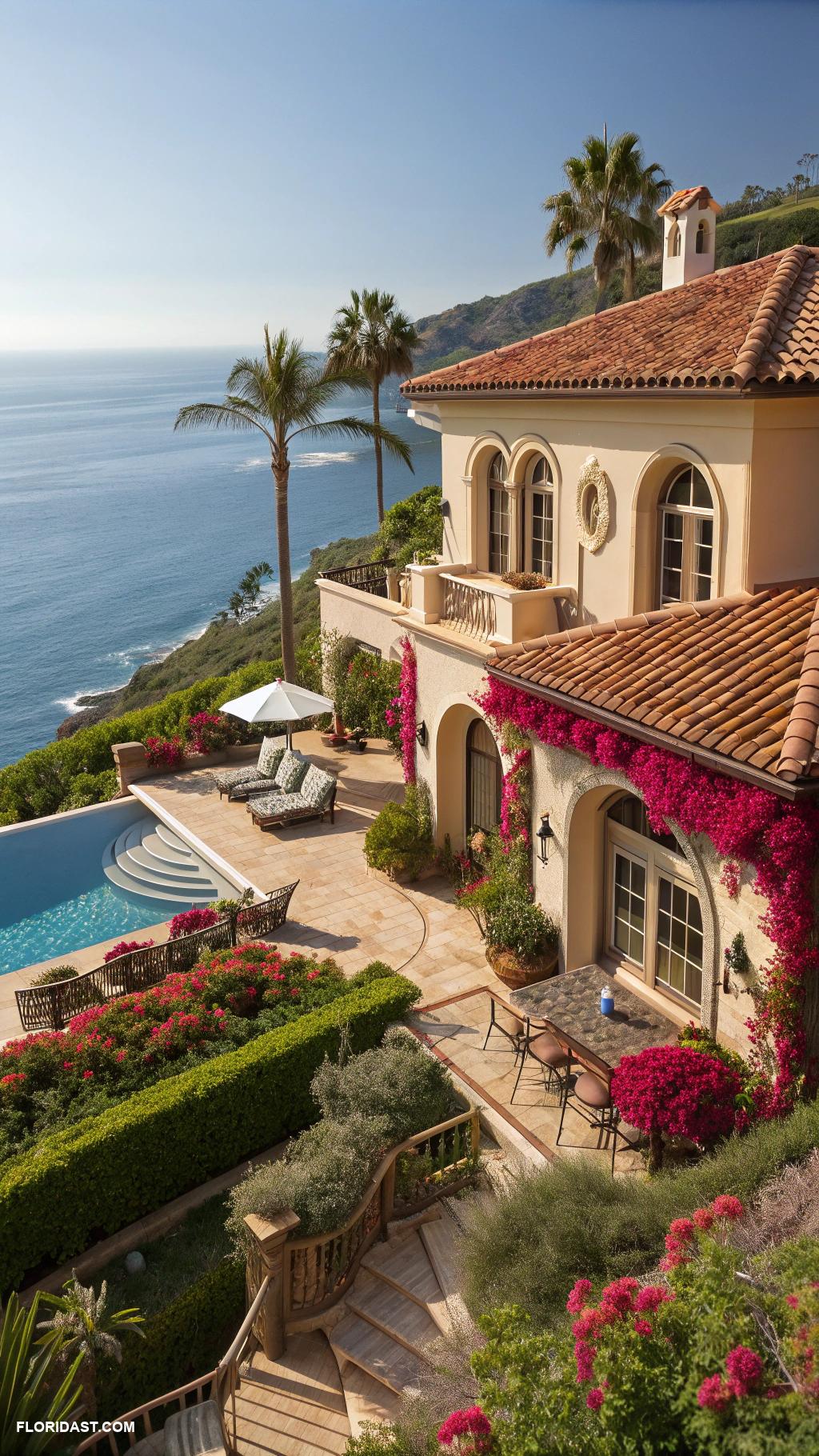 tropical houses Mediterranean style villa with ocean views