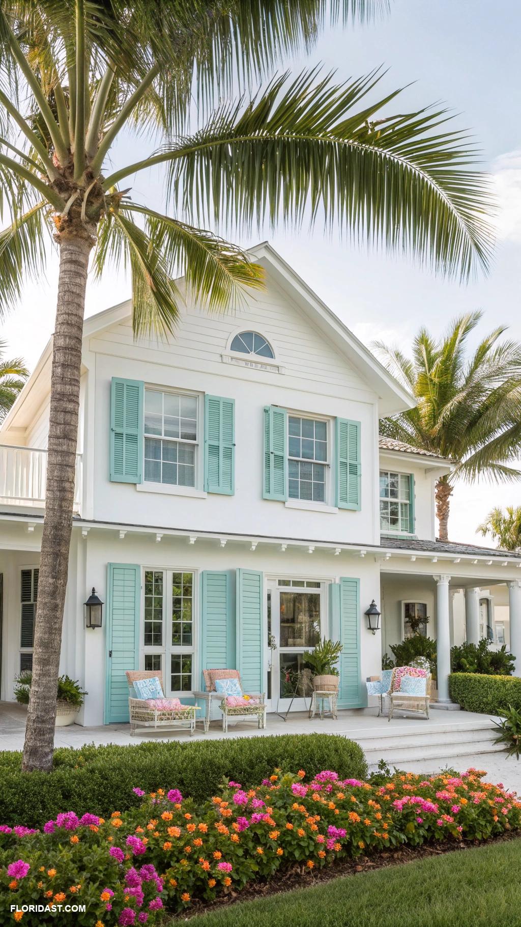 florida exterior house colors Bright white for classic tropical style