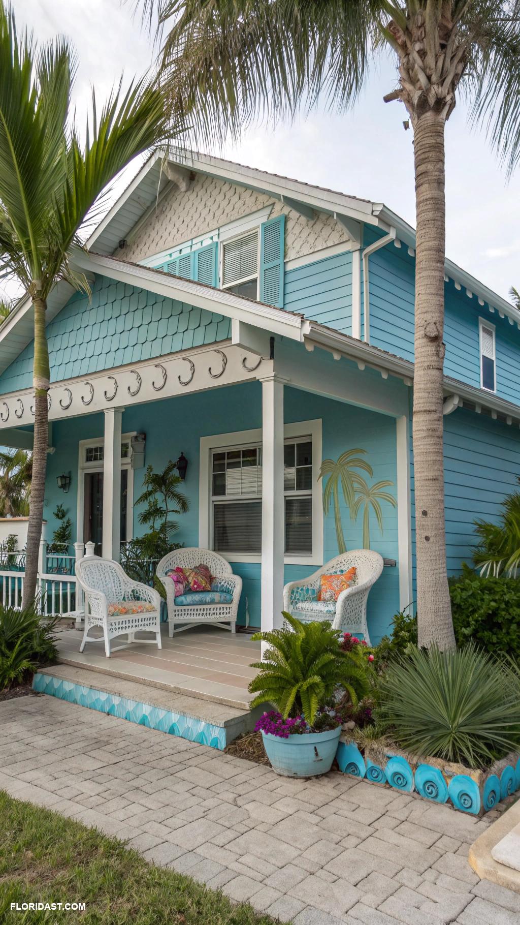 florida exterior house colors Palmdale blue inspired by ocean waves
