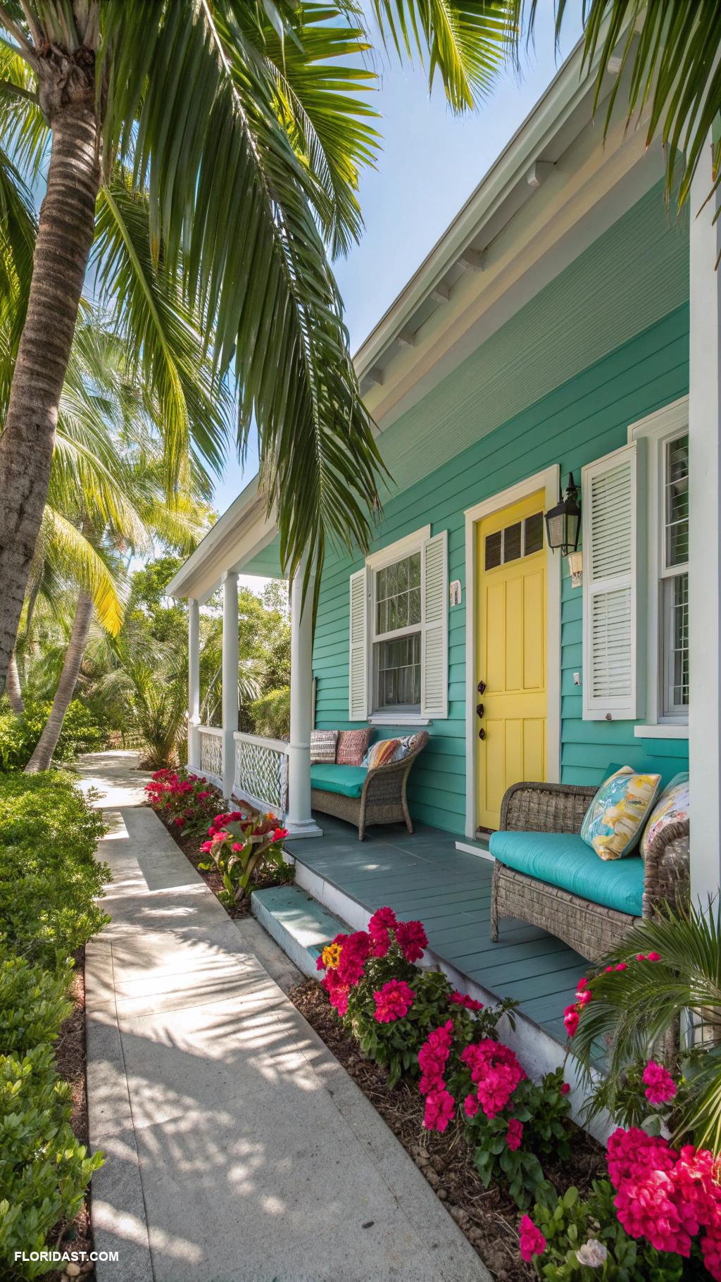 florida exterior house colors Tropical teal for vibrant energy