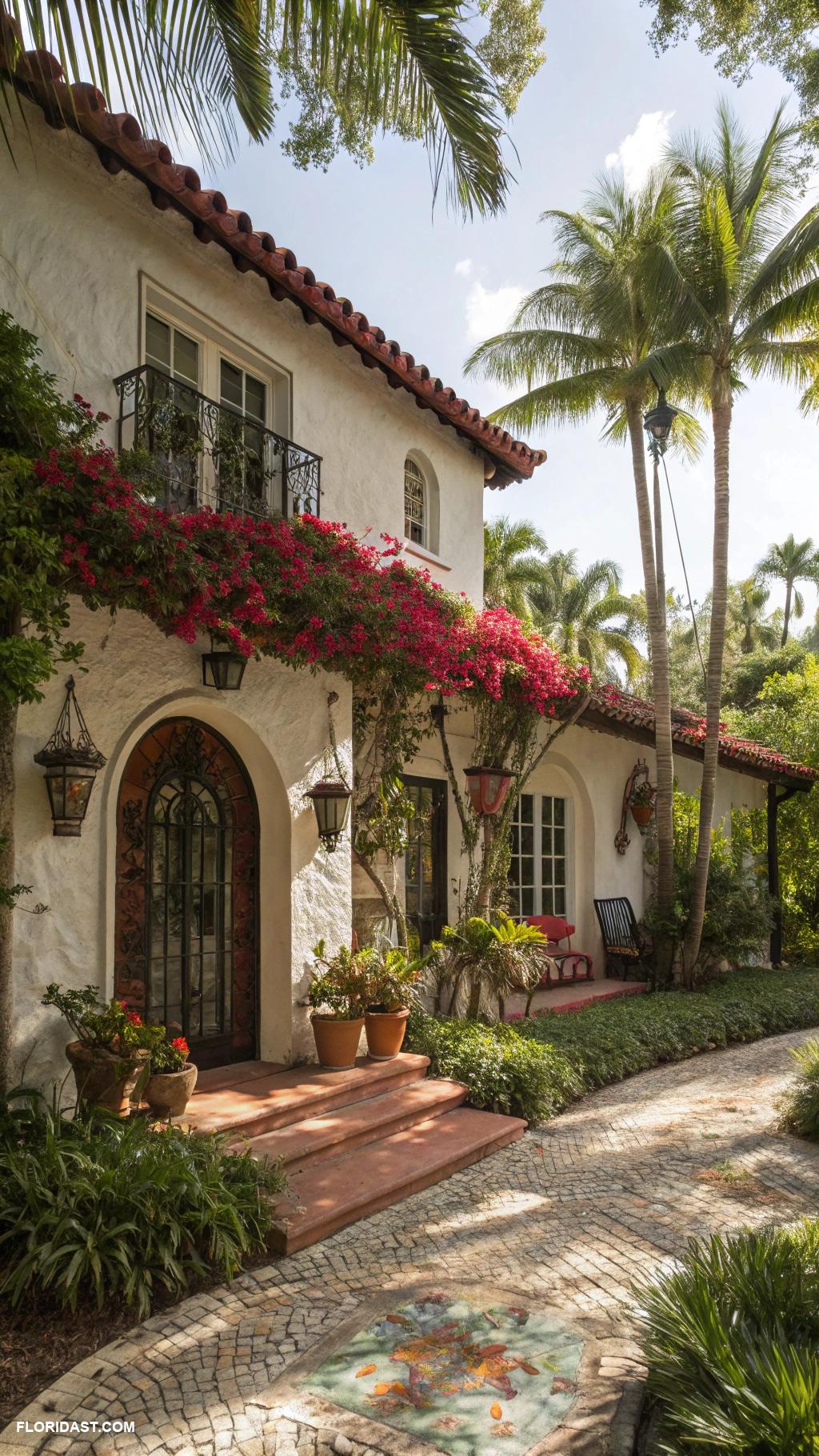 miami style houses Vintage Spanish mission style home