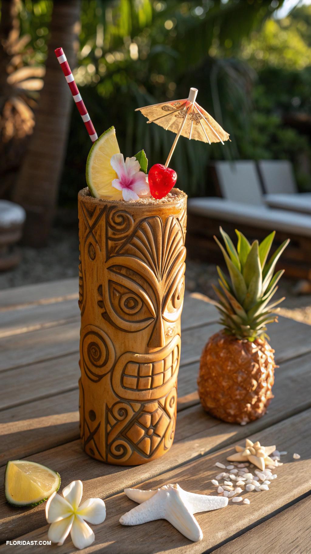 vintage florida decor Classic tiki mugs for tropical flair