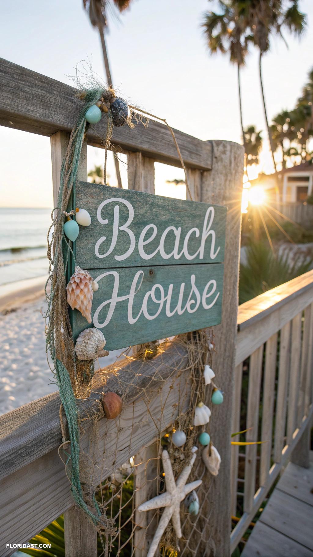 vintage florida decor Rustic driftwood signs for beach houses
