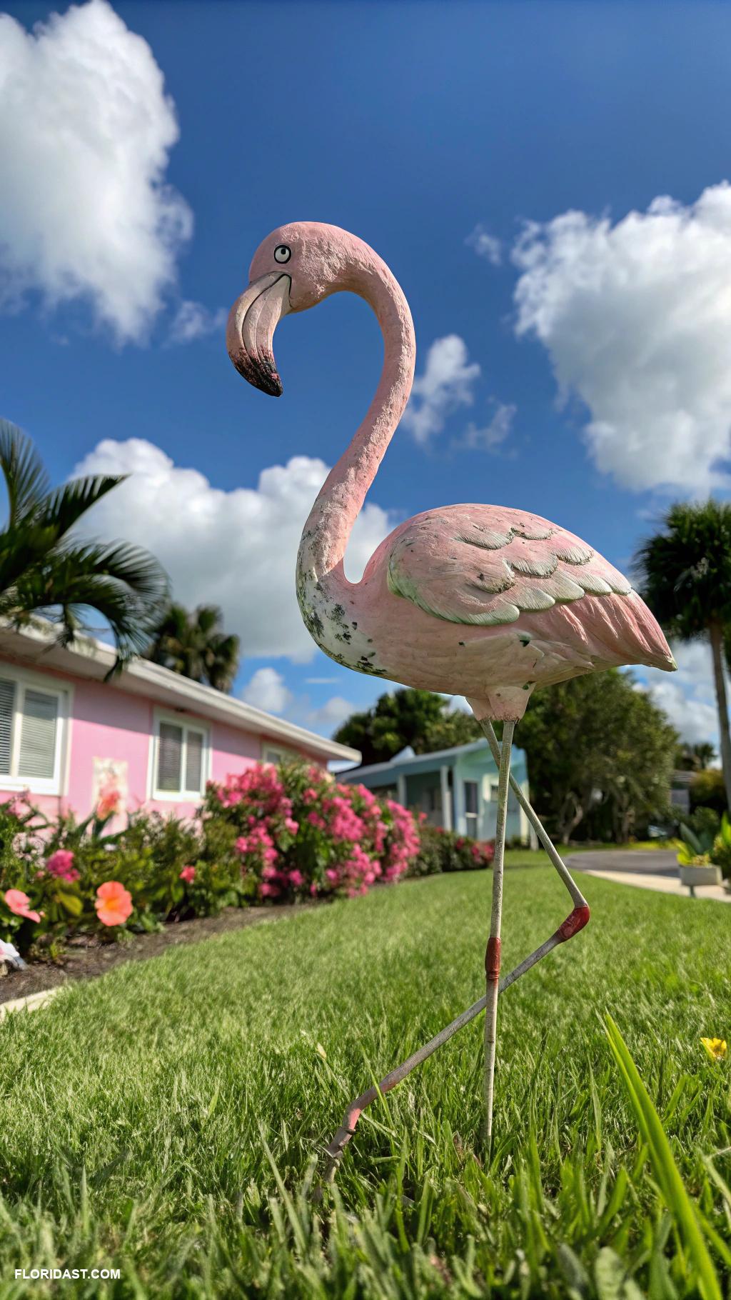 vintage florida decor Vintage flamingo lawn ornaments