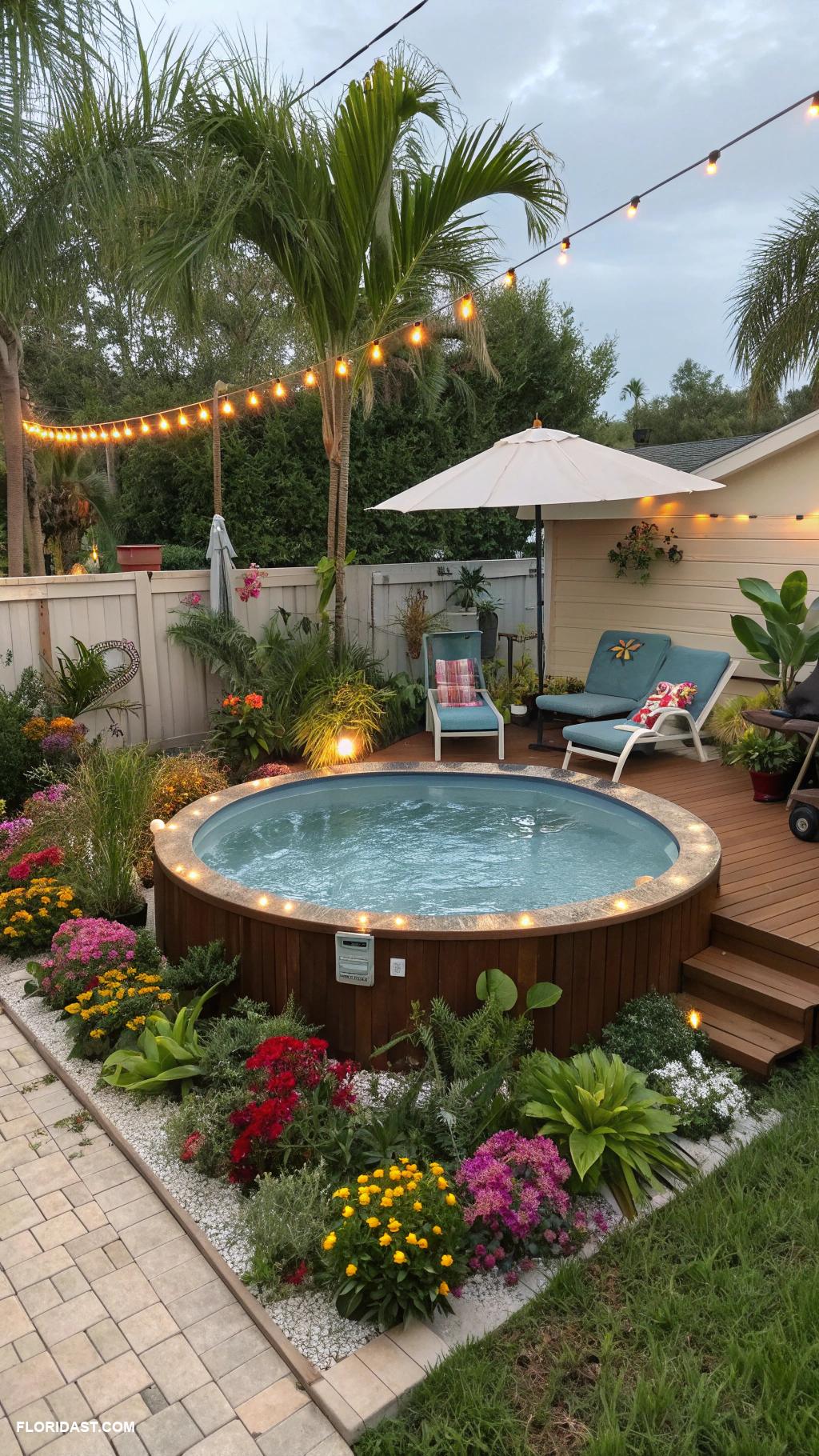 above ground pools Compact pool for small backyards