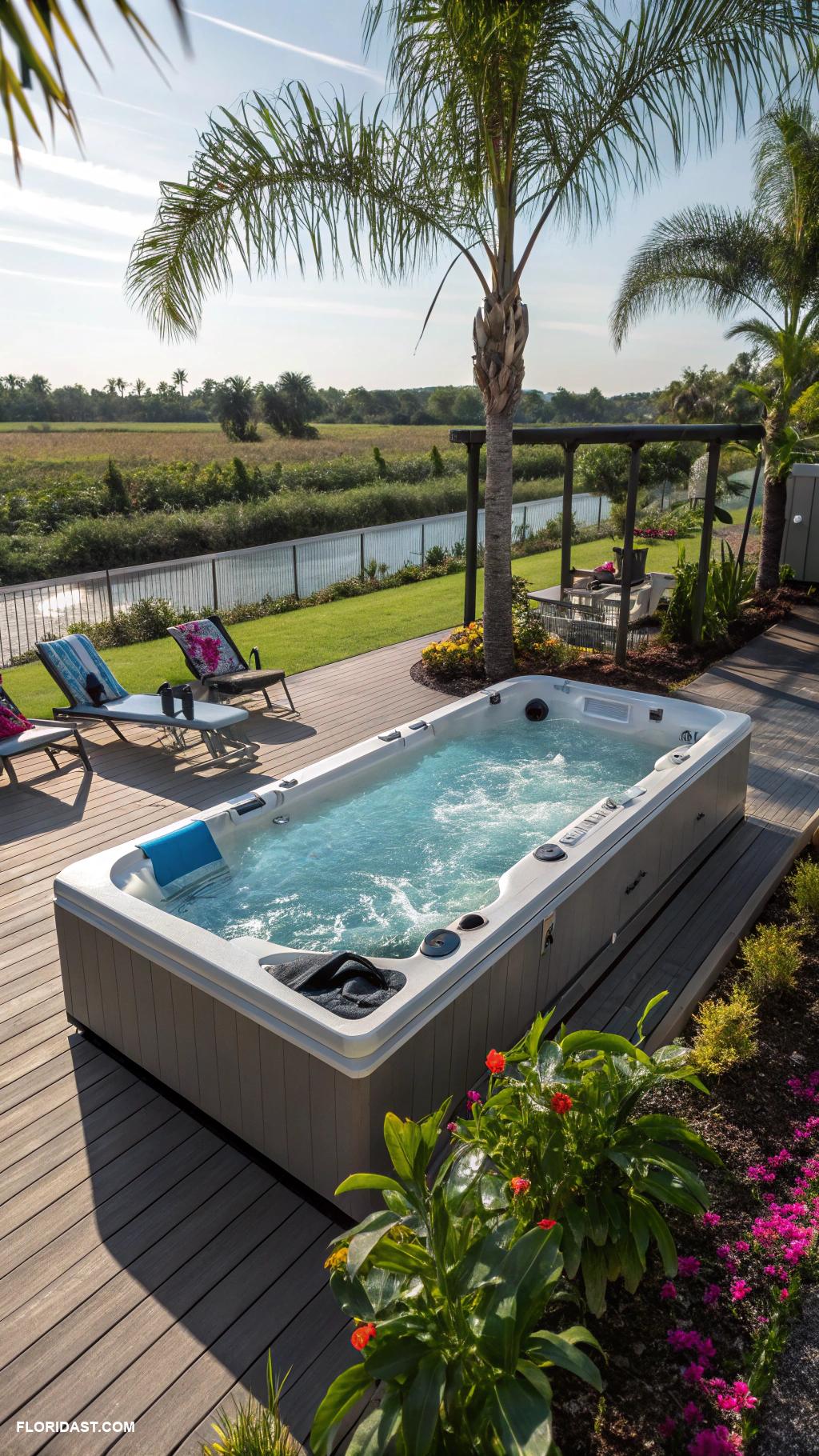 above ground pools Swim spa for exercise and relaxation