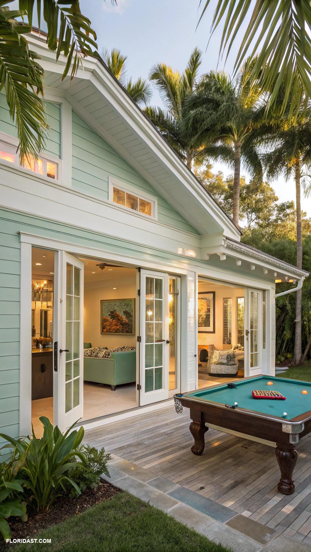 backyard pool house Pool house with game room