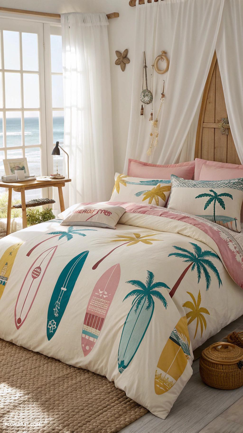 bedding ideas Vintage surfboard motifs