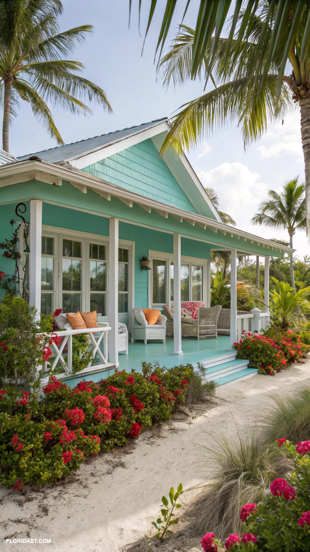 colorful beach houses Turquoise Bungalow in Fort Lauderdale